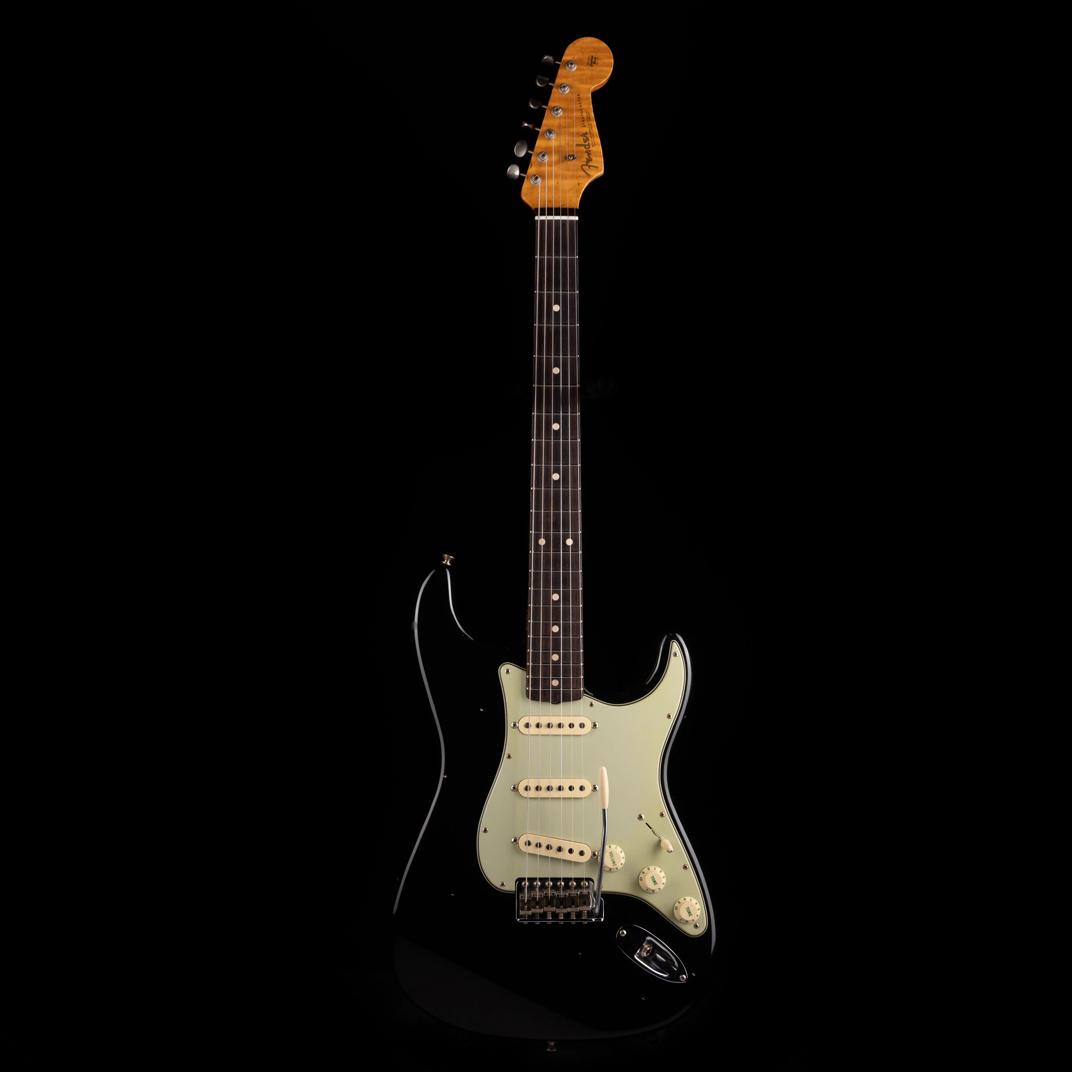 Used 2023 Fender Custom Shop 1962 Strat Journeyman Relic - Black With OHSC - Image 2