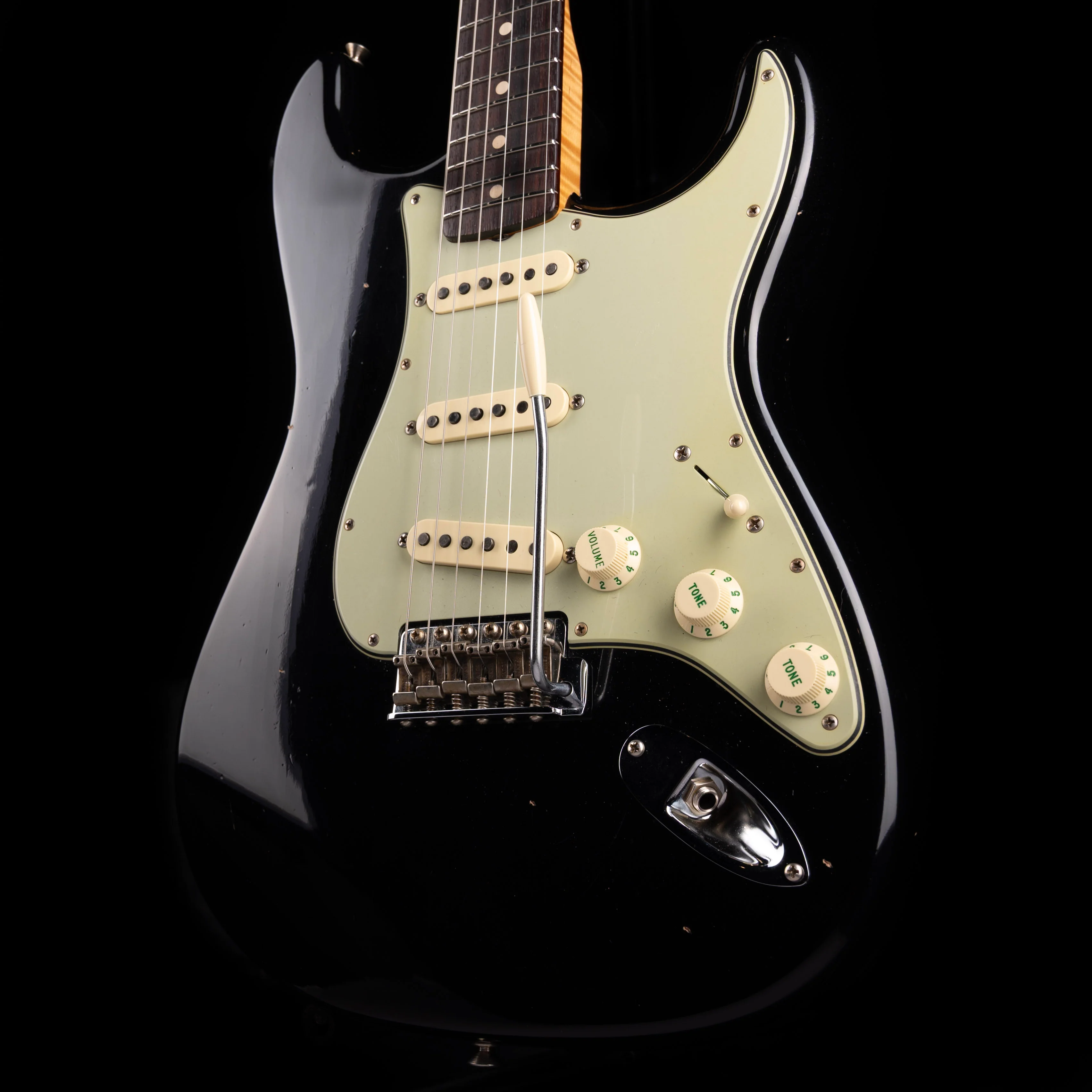 Used 2023 Fender Custom Shop 1962 Strat Journeyman Relic - Black With OHSC - Image 5