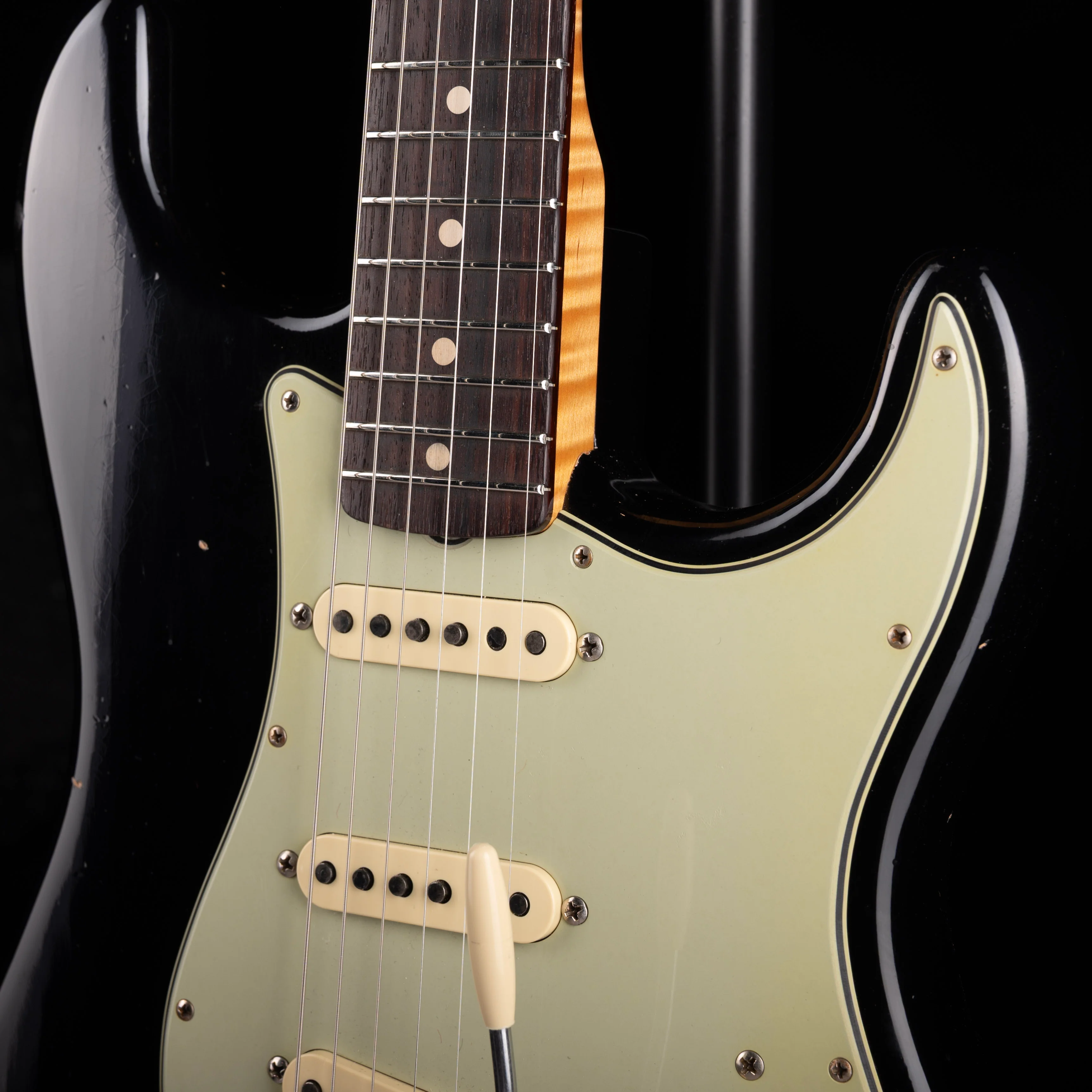 Used 2023 Fender Custom Shop 1962 Strat Journeyman Relic - Black With OHSC - Image 6