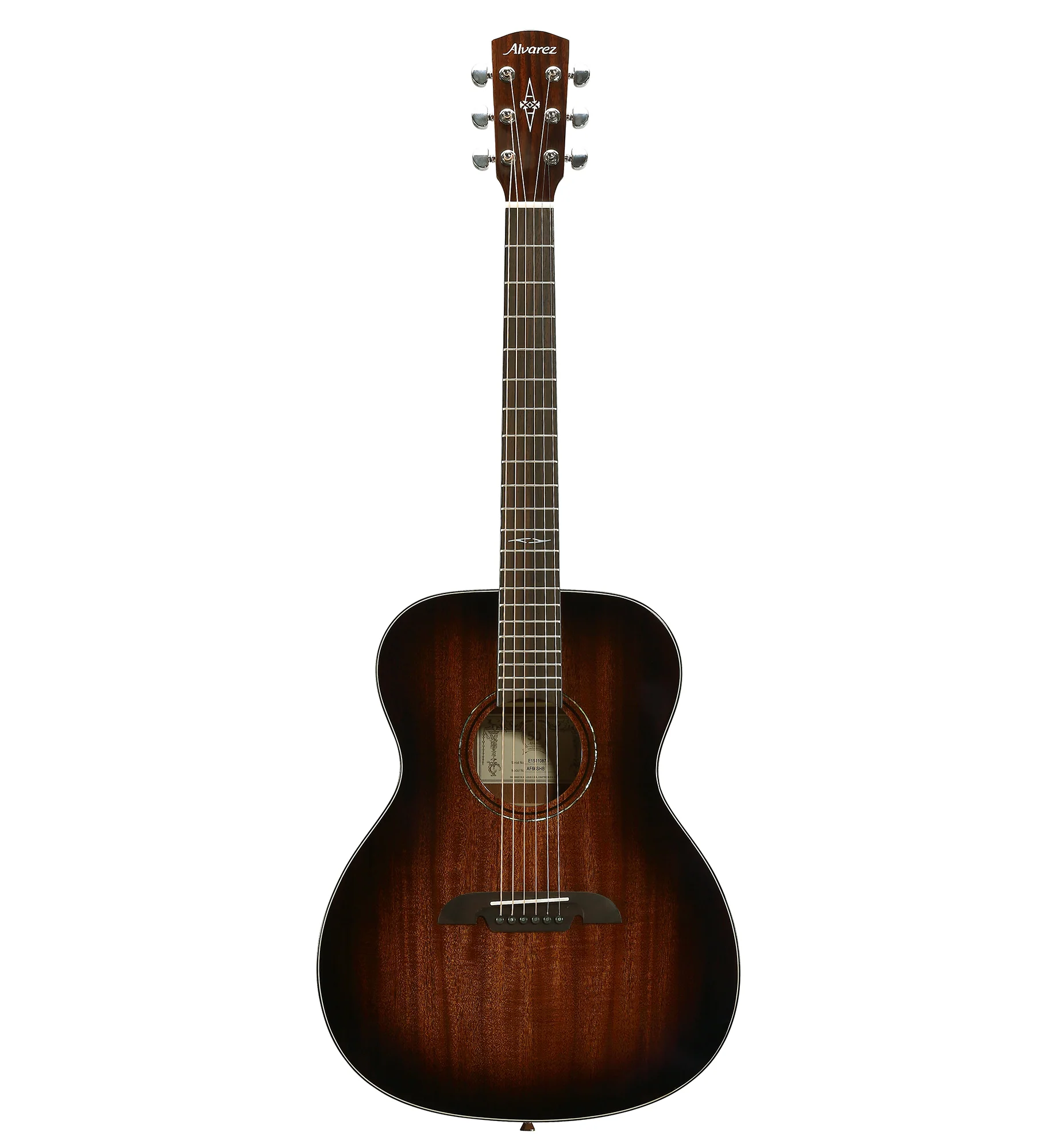 Alvarez AF-66 OM/Folk Size Steel String Acoustic Guitar Shadowburst - Image 3