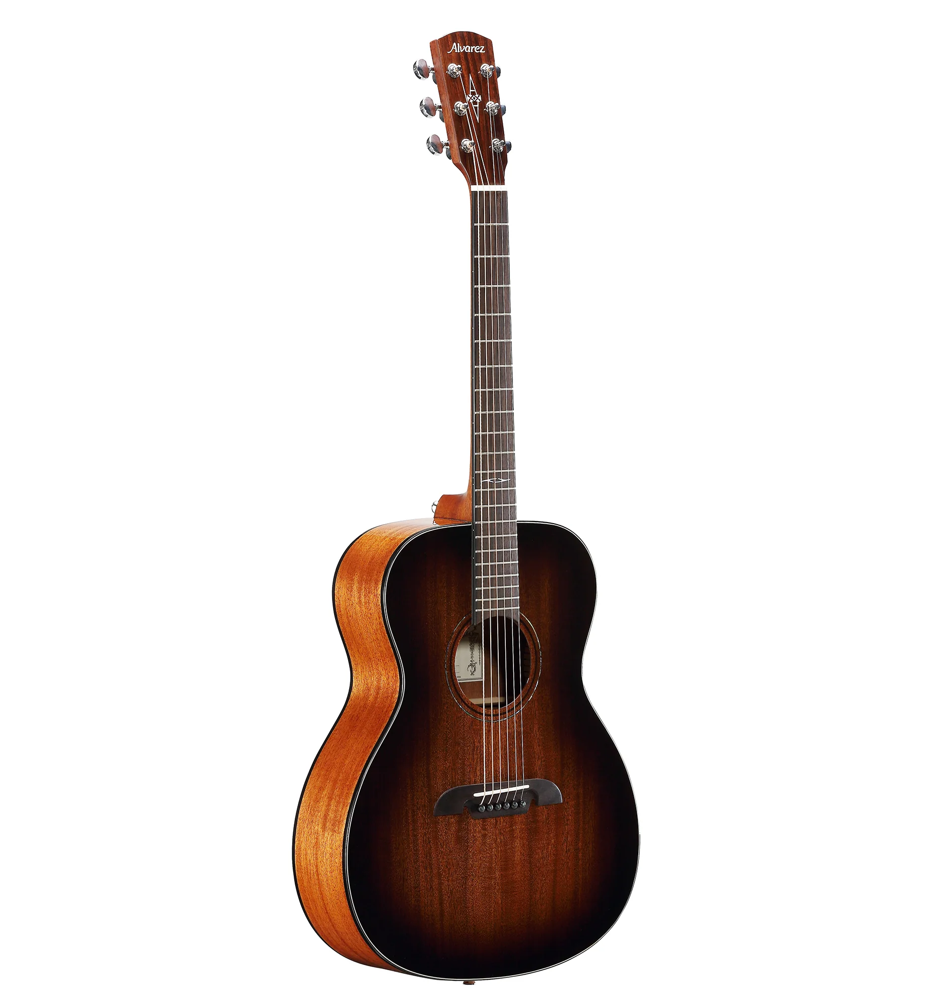 Alvarez AF-66 OM/Folk Size Steel String Acoustic Guitar Shadowburst - Image 4