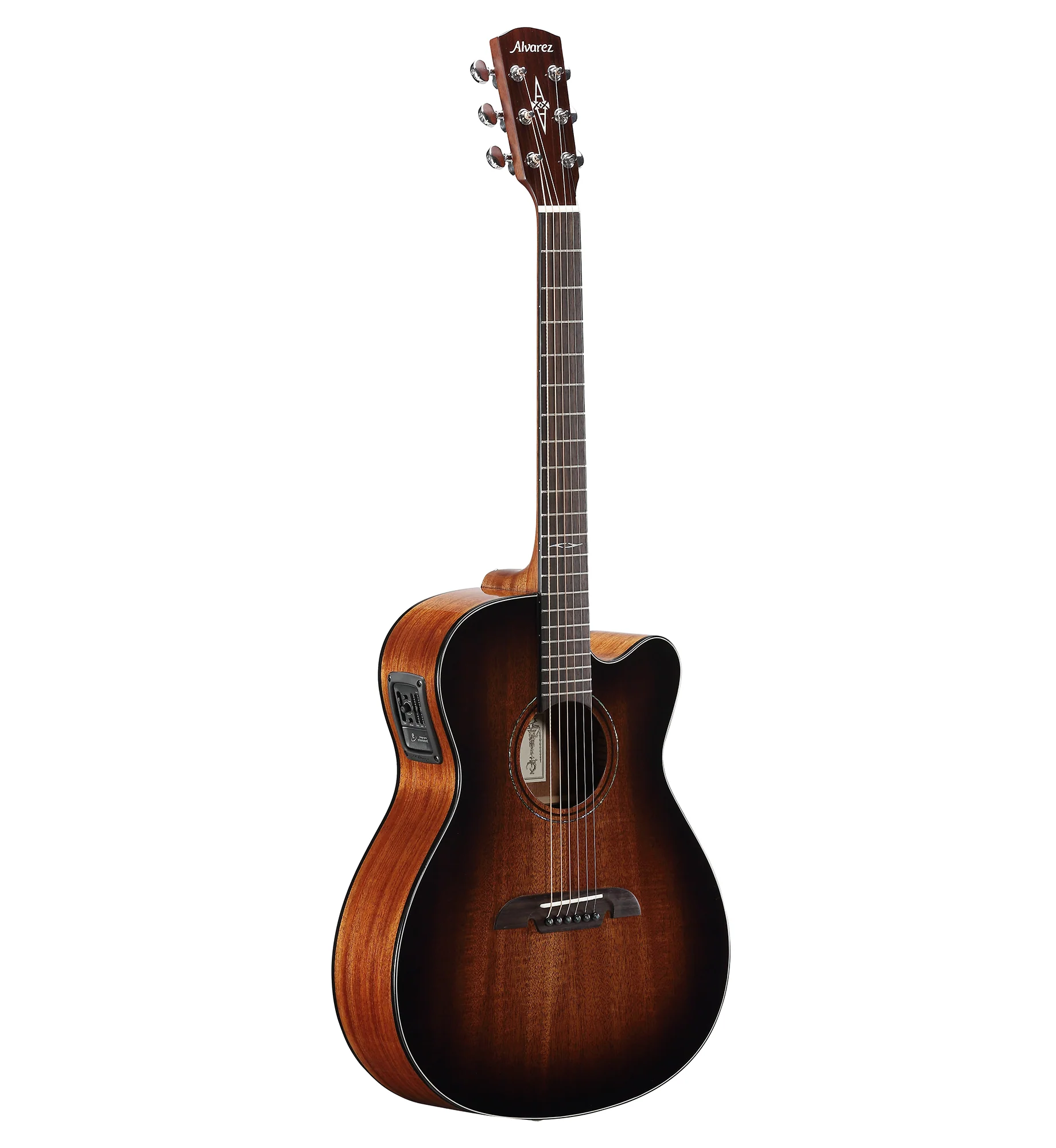 Alvarez AF-66CESHB Cutaway OM/Folk Size Shadowburst Acoustic Electric Guitar - Image 3