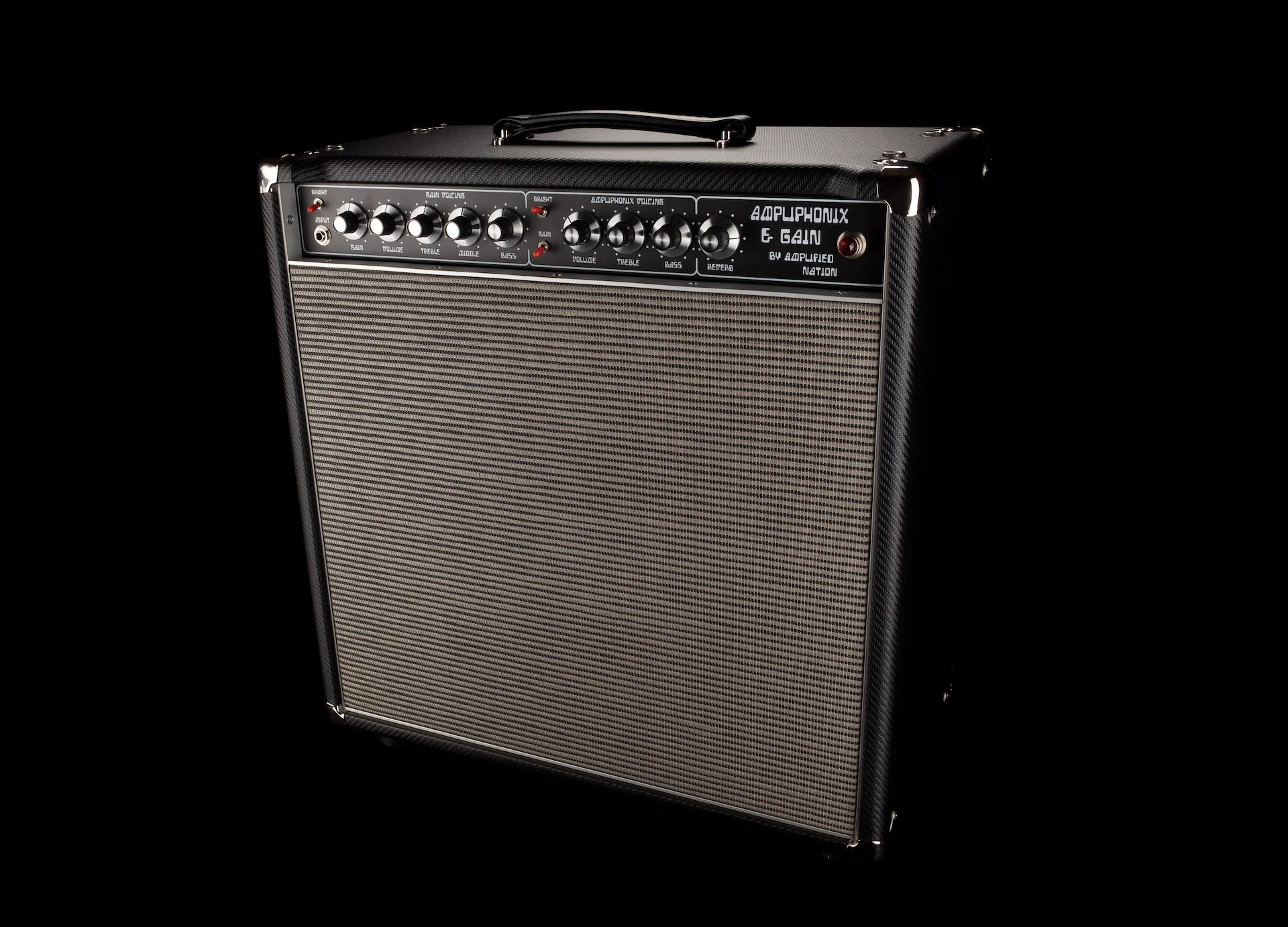 Amplified Nation Ampliphonix & Gain 22-watt 1x12" Carbon Fiber Covering Guitar Amp Combo - Image 2