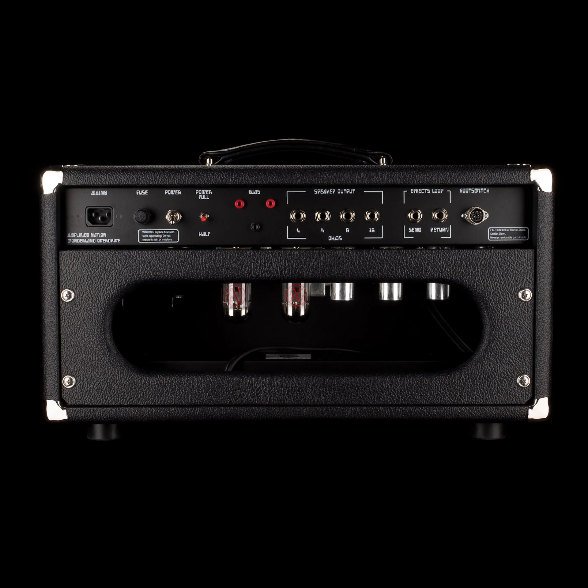 Amplified Nation Wonderland Overdrive V2 Head Black Tolex Silver Matrix Grill 22 Watts - Image 2