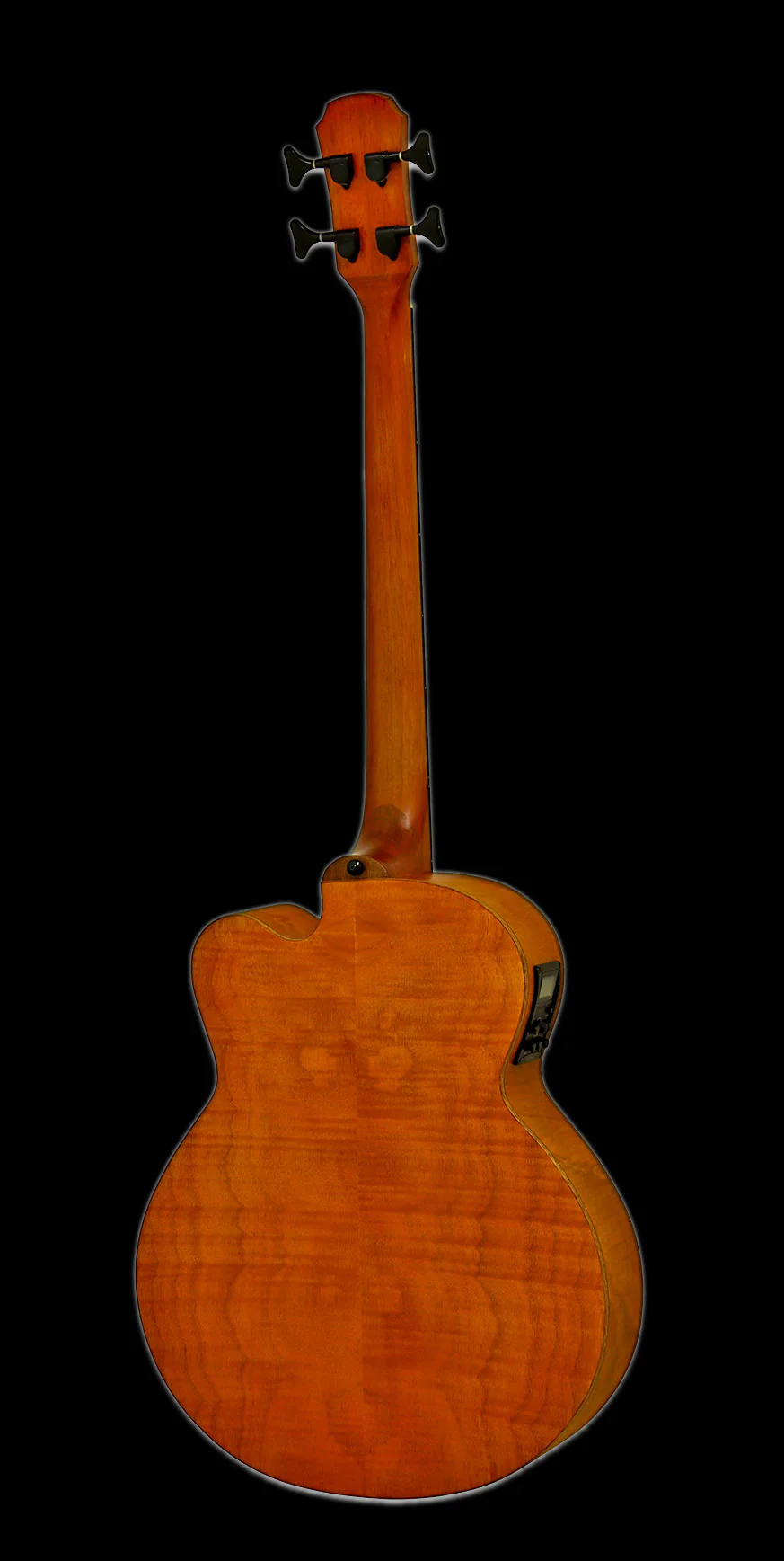 Aria FEB-F2M-STBR Medium Scale Fretted Stained Brown Acoustic Bass - Image 4