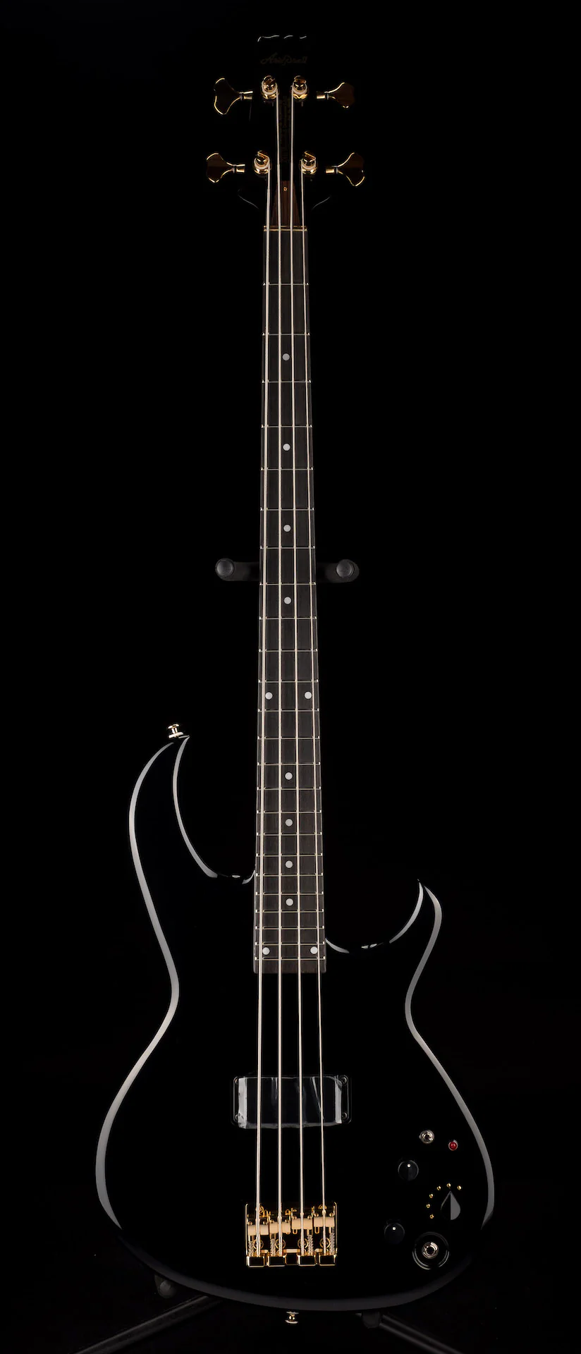 Aria Pro II SB-1000B Reissue 4-String Electric Bass Guitar Made in Japan Black With Bag - Image 2