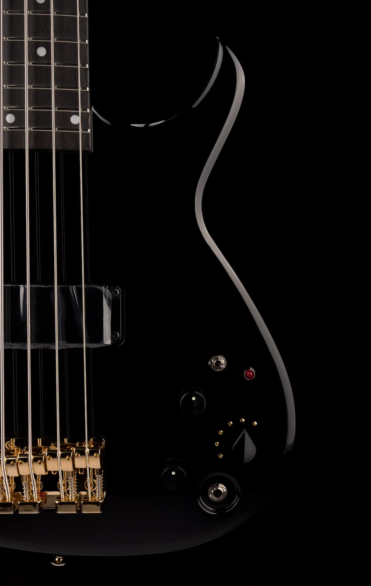 Aria Pro II SB-1000B Reissue 4-String Electric Bass Guitar Made in Japan Black With Bag - Image 7