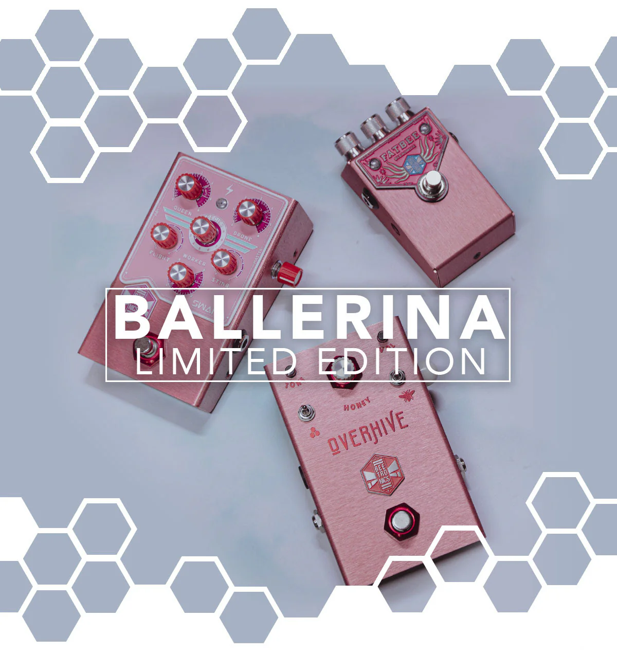 BeetronicsFX Standard Series Limited Edition Ballerina Pink Overhive Overdrive Guitar Effect Pedal - Image 2