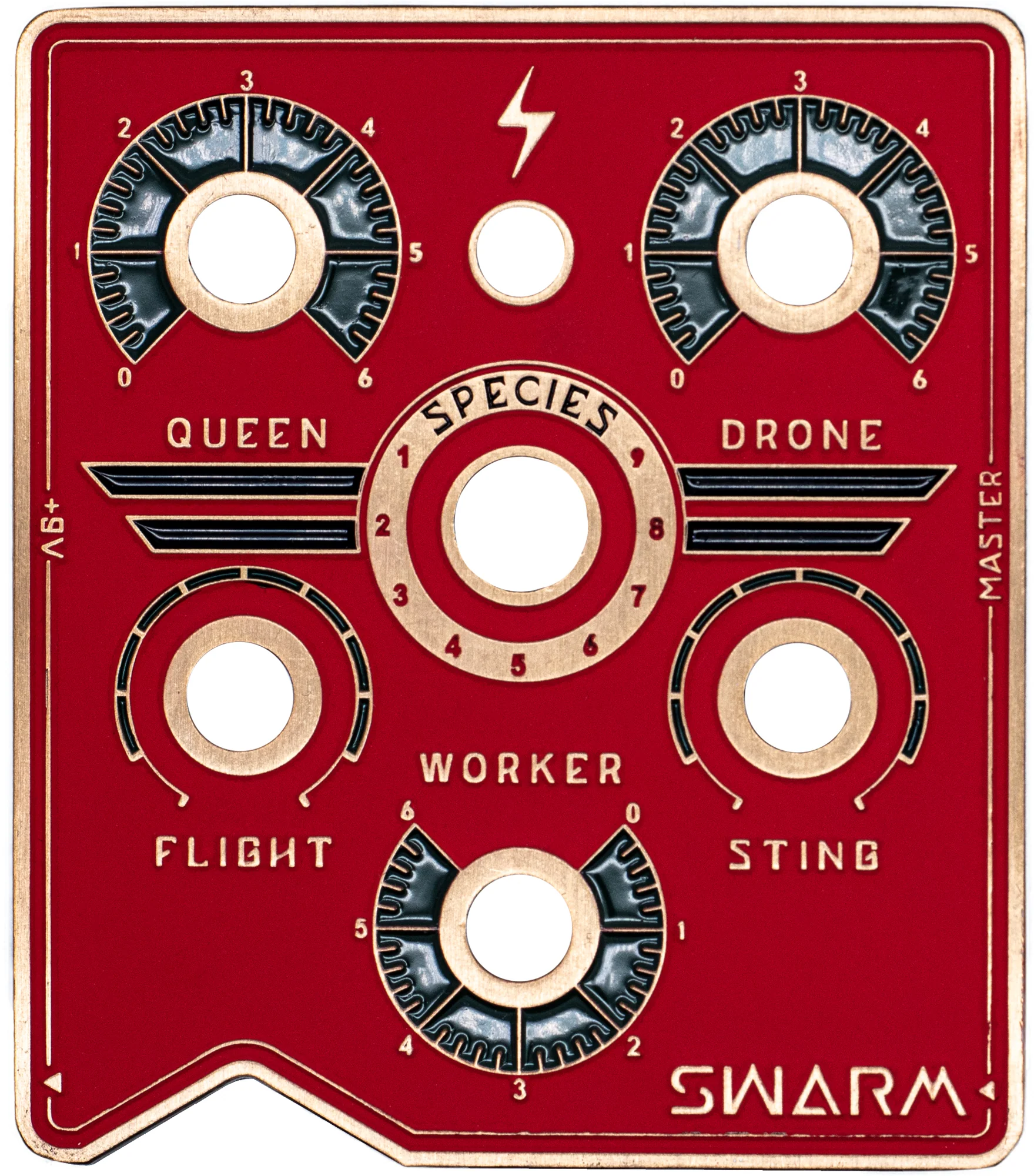 BeetronicsFX Standard Series Limited Run Swarm Black/Red/Gold Truetone Music Exclusive Color Fuzz Harmonizer Pedal - Image 4