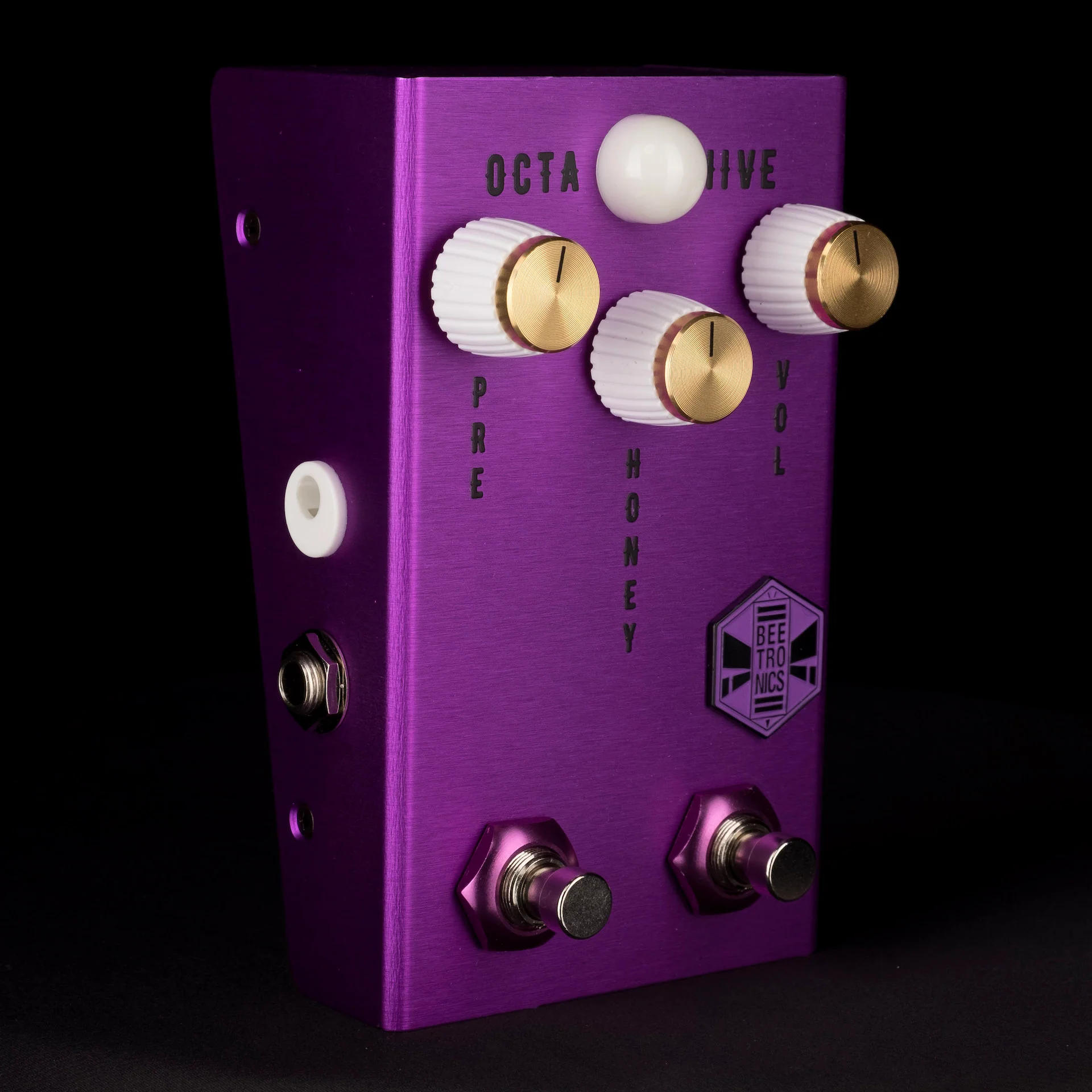 BeetronicsFX Standard Series Octahive Super High Gain Fuzz High Octave Custom Purple/Gold - Image 7