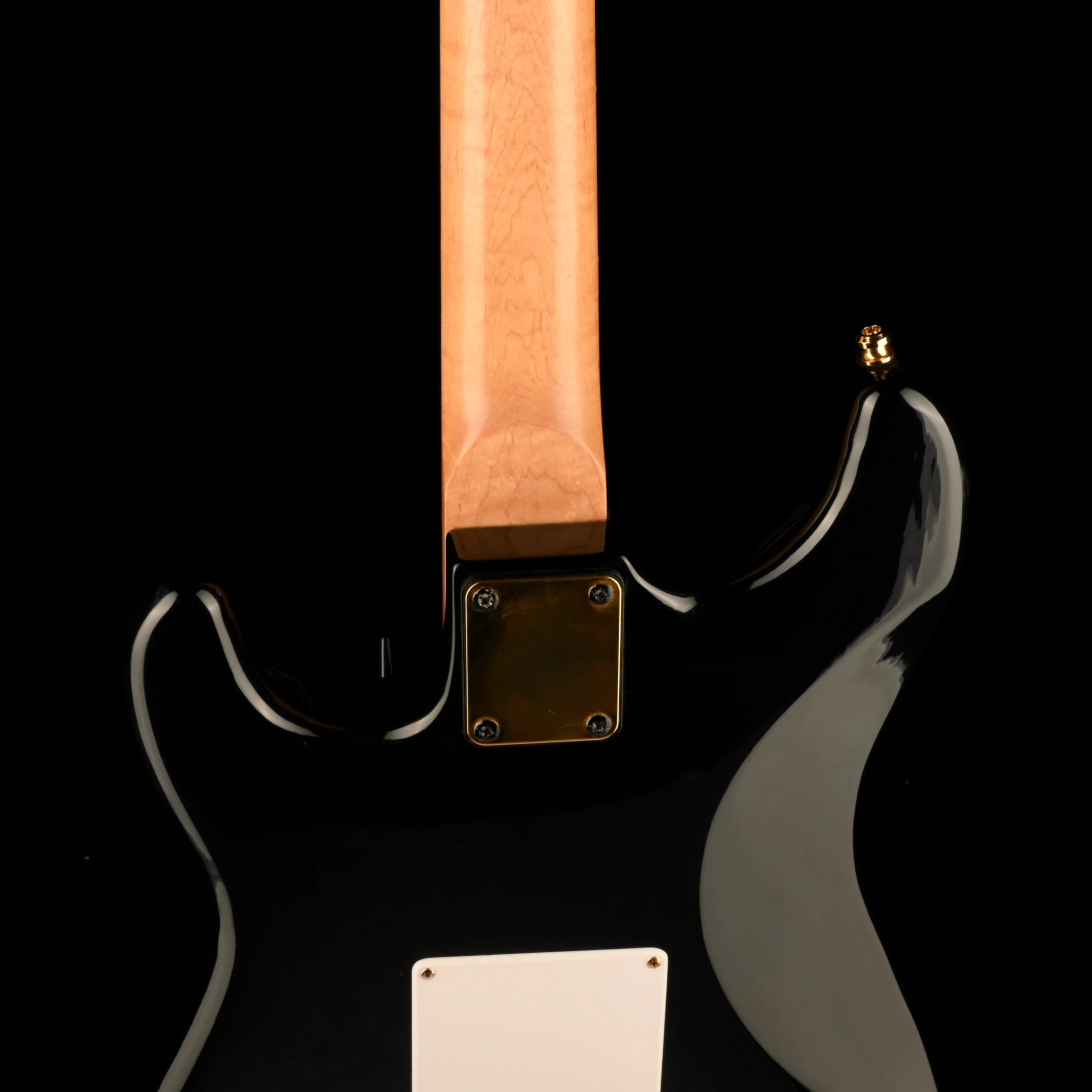 Used Burswood S-Style Rosewood Fingerboard Black Electric Guitar - Image 11