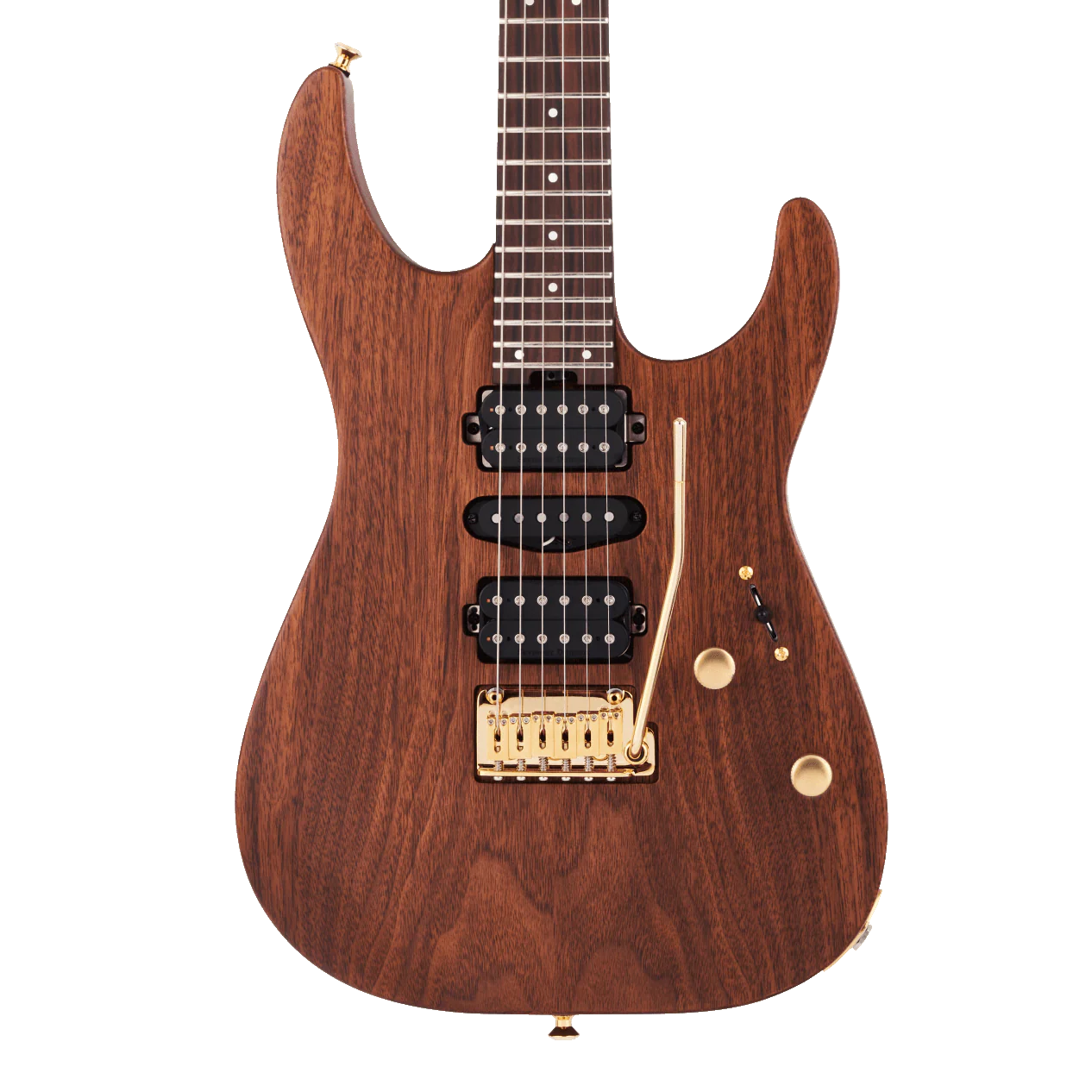 Charvel MJ DK24 HSH 2PT E Mahogany with Figured Walnut Natural Electric Guitar