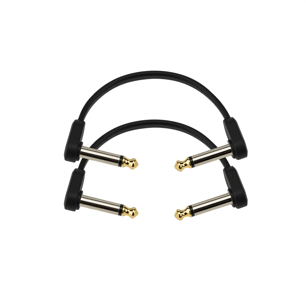 D'Addario PW-FPRR-204 Custom Series Flat Patch  4-in. 1/4-in. to 1/4-in. Cable - 2 pack - Image 3