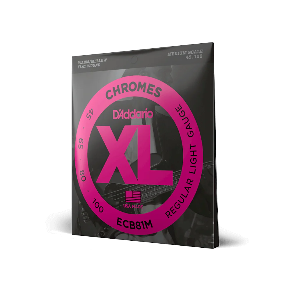 D'Addario ECB81M Set Bass Chromes 45-100 Medium Scale Strings - Image 4