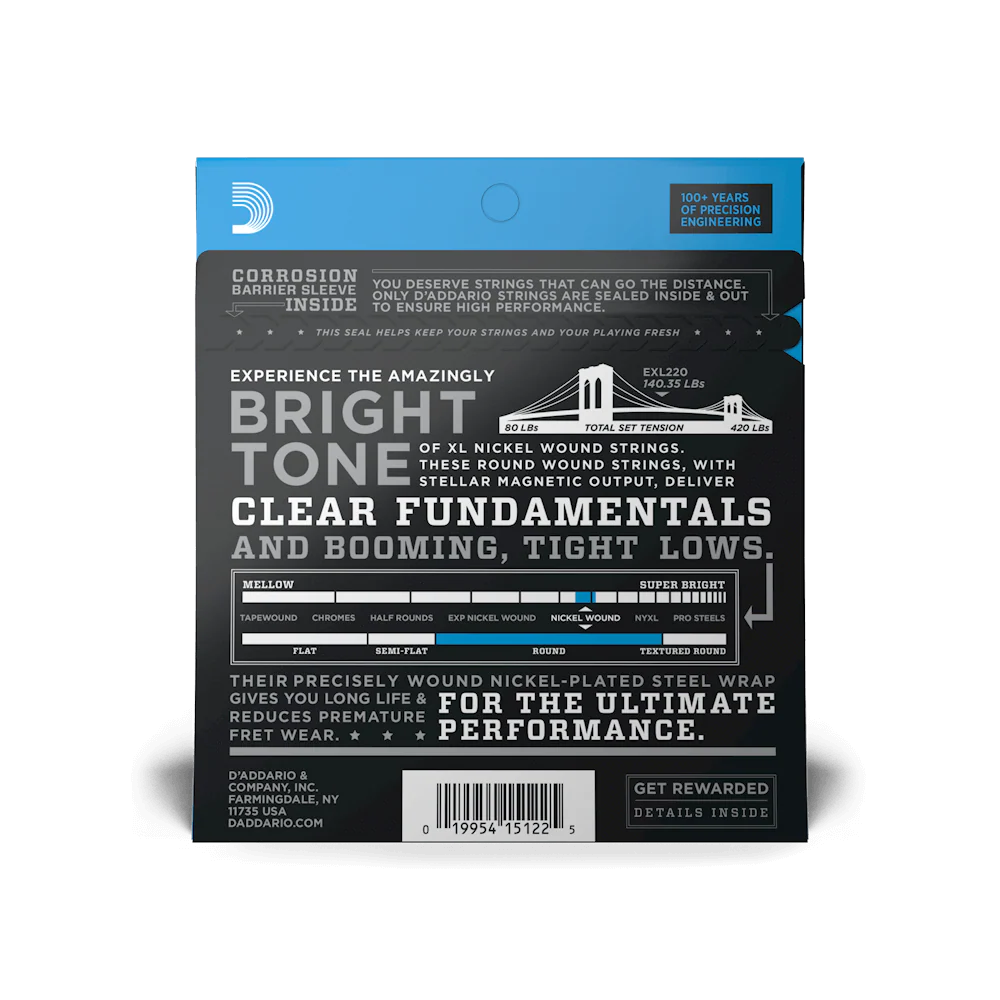 D'Addario EXL220 Set Bass XL 40-95 Long Scale Strings - Image 3