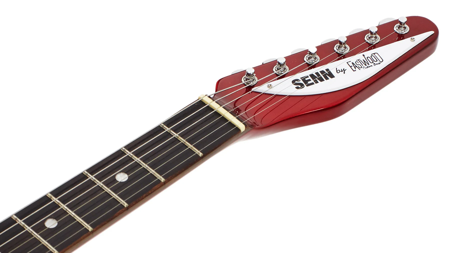 Eastwood Airline Jeff Senn Model One Guitar Metallic Red - Image 6