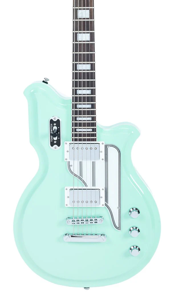 Eastwood Airline Baritone Map Guitar Sea Foam Green