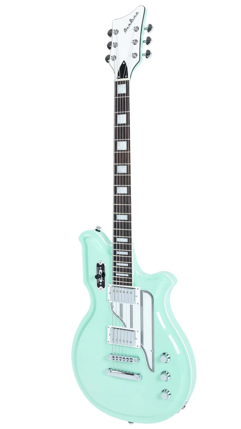 Eastwood Airline Baritone Map Guitar Sea Foam Green - Image 2