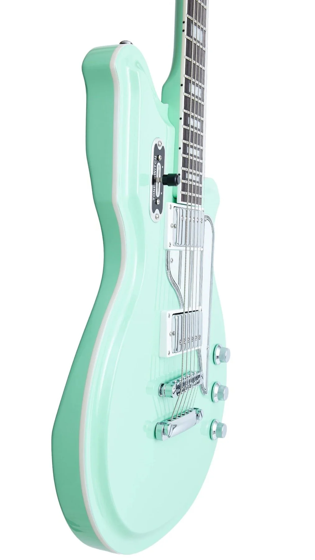 Eastwood Airline Baritone Map Guitar Sea Foam Green - Image 3