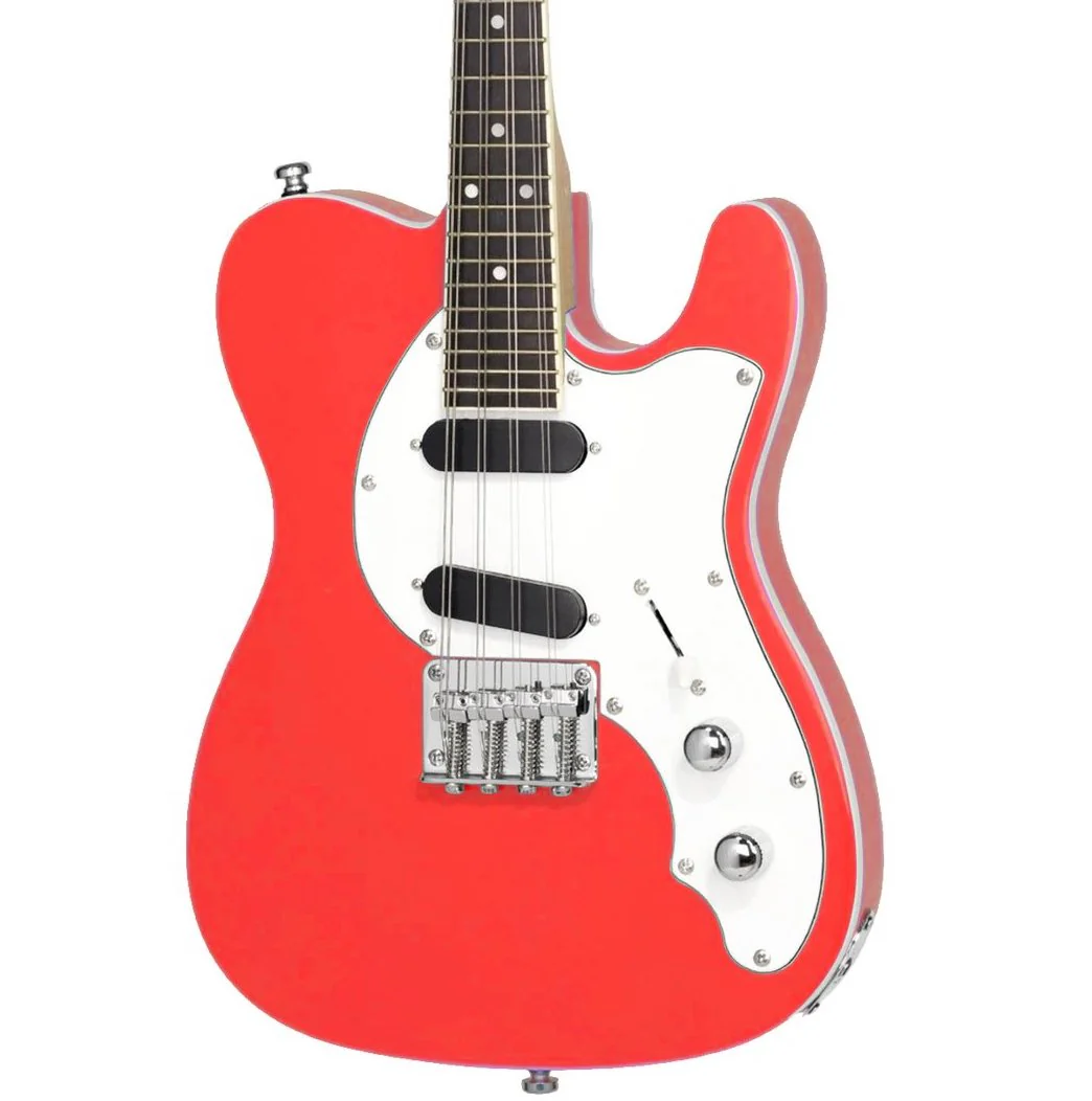 Eastwood Limited Edition 8 String Mandocaster Electric Mandolin Fiesta Red - Image 5