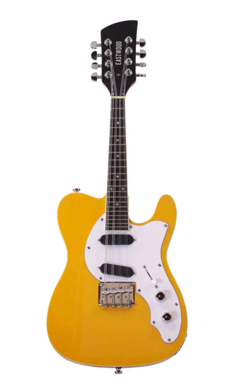 Eastwood Limited Edition 8 String Mandocaster Electric Mandolin TV Yellow - Image 2