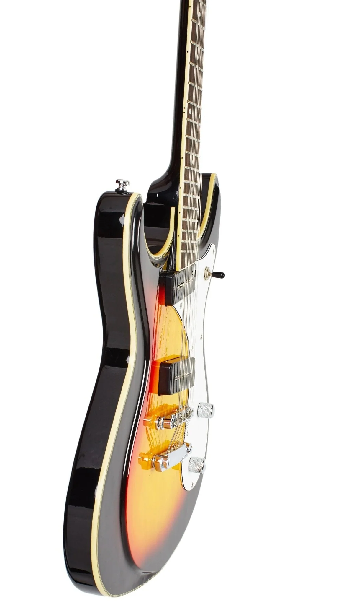 Eastwood Sidejack Standard 12 String Sunburst with Chrome Hardware - Image 3