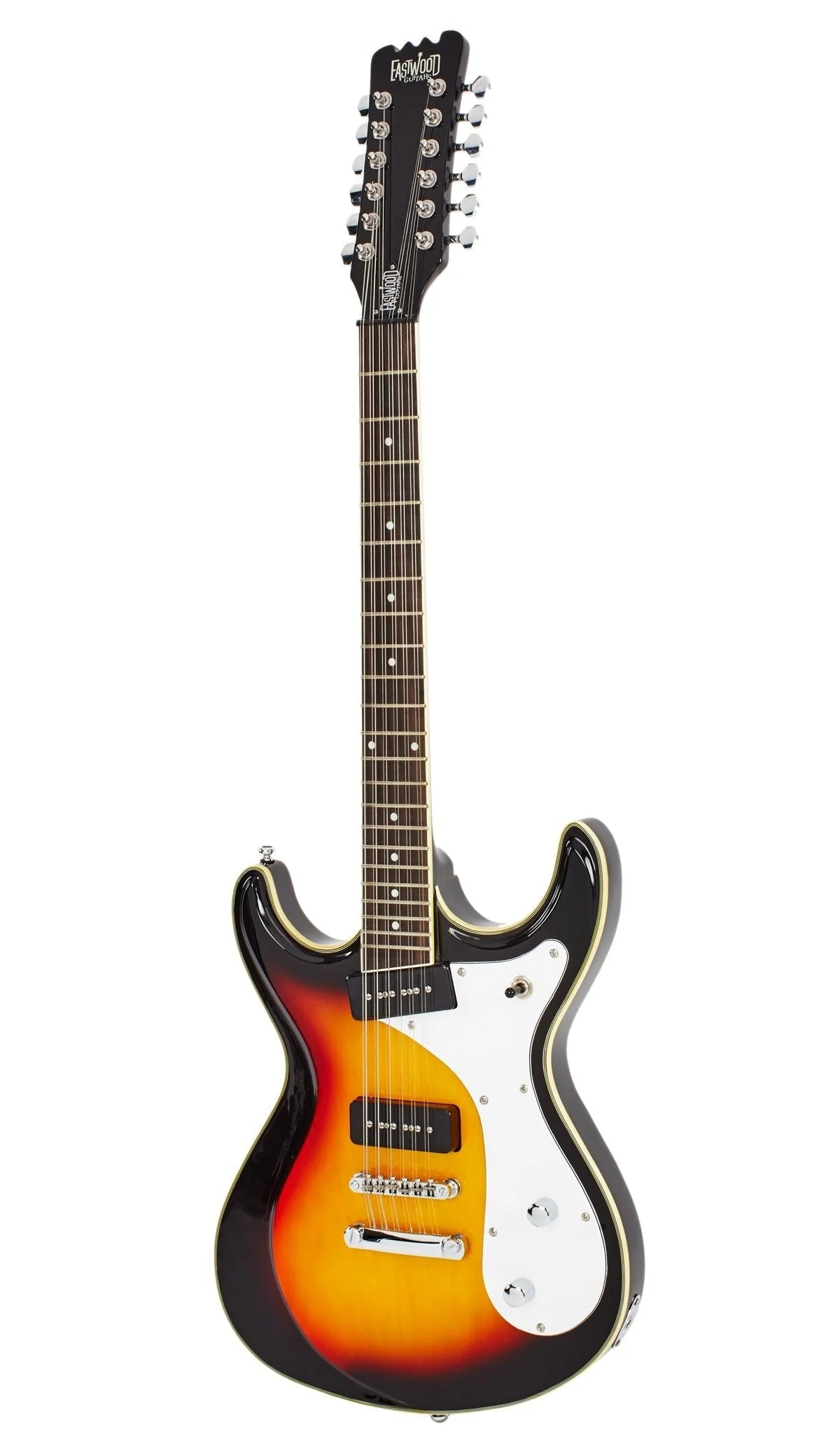 Eastwood Sidejack Standard 12 String Sunburst with Chrome Hardware - Image 4