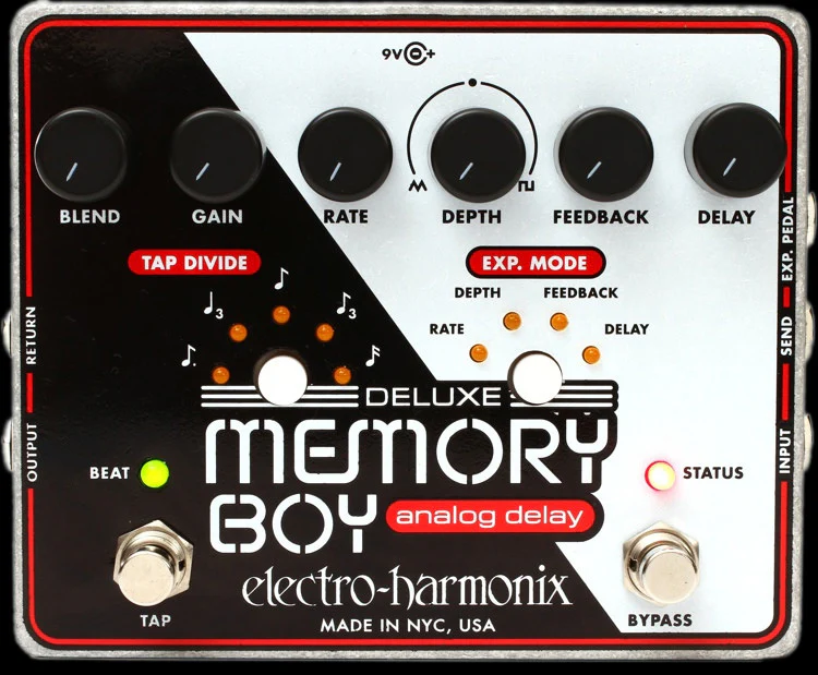 Electro-Harmonix Deluxe Memory Boy Analog Delay Pedal with Tap Tempo - Image 2