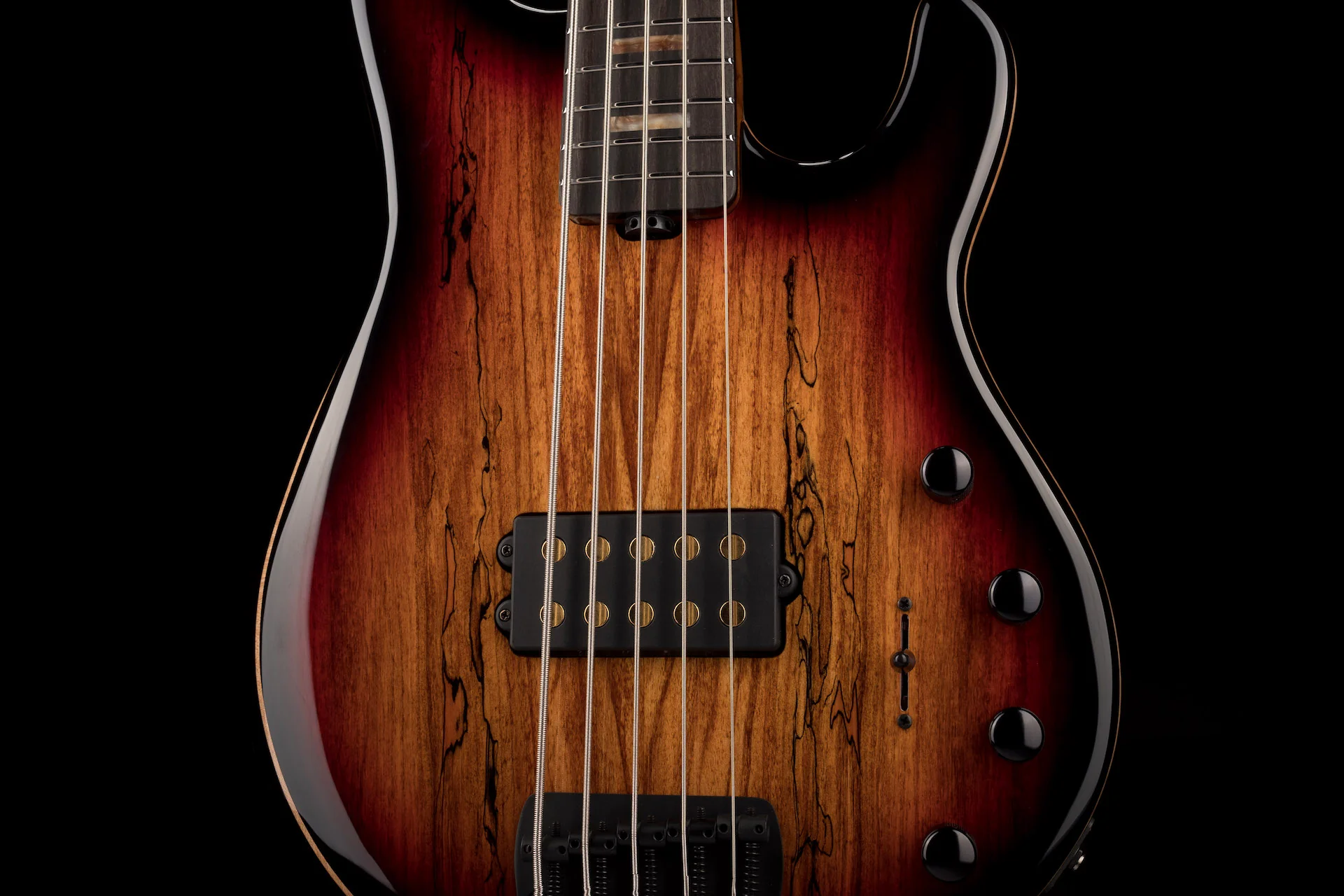 Ernie Ball Music Man 35th Anniversary StingRay 5 Spalted Sunburst - Image 6