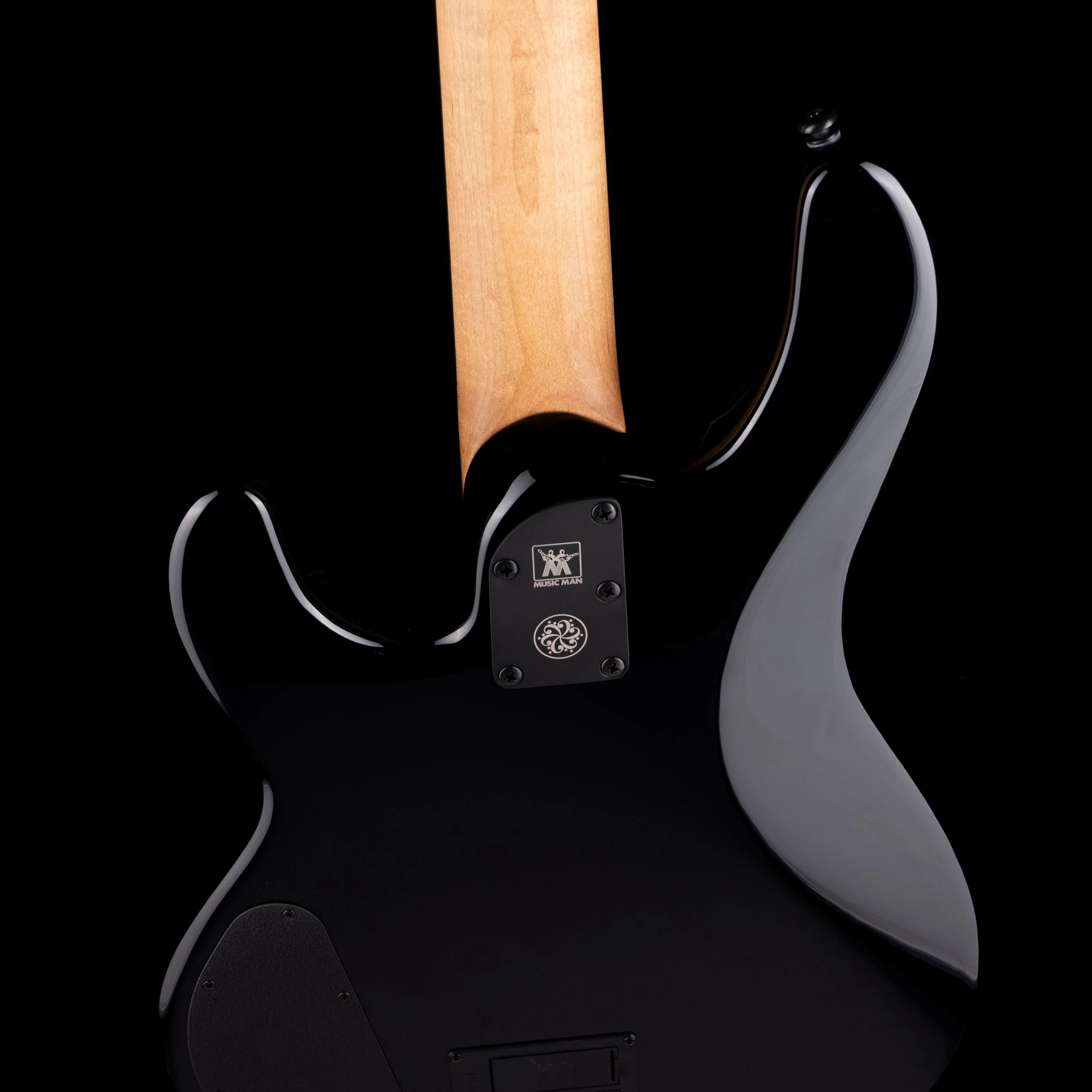Ernie Ball Music Man DarkRay Bass Obsidian Black With Mono Case - Image 11