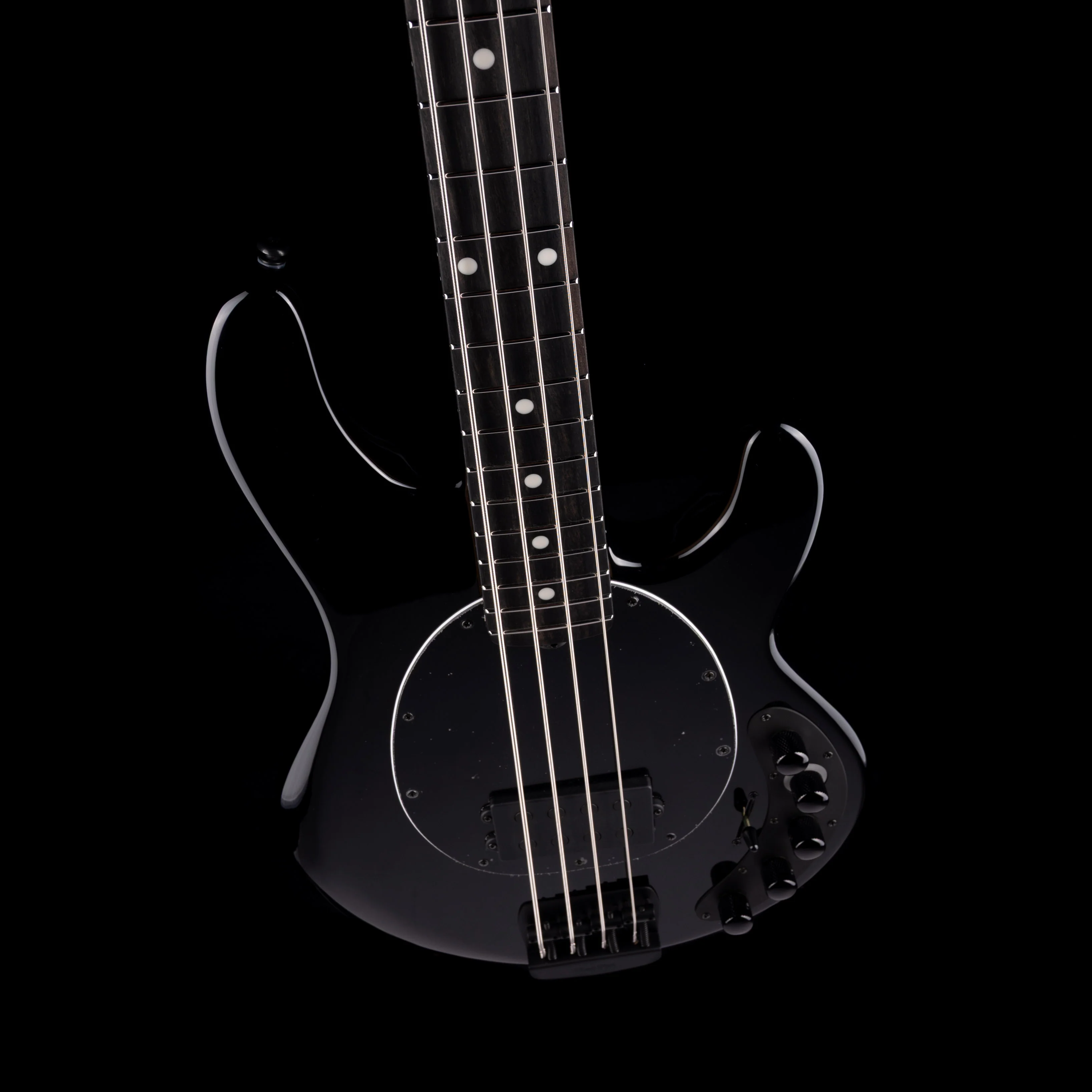Ernie Ball Music Man DarkRay Bass Obsidian Black With Mono Case - Image 3
