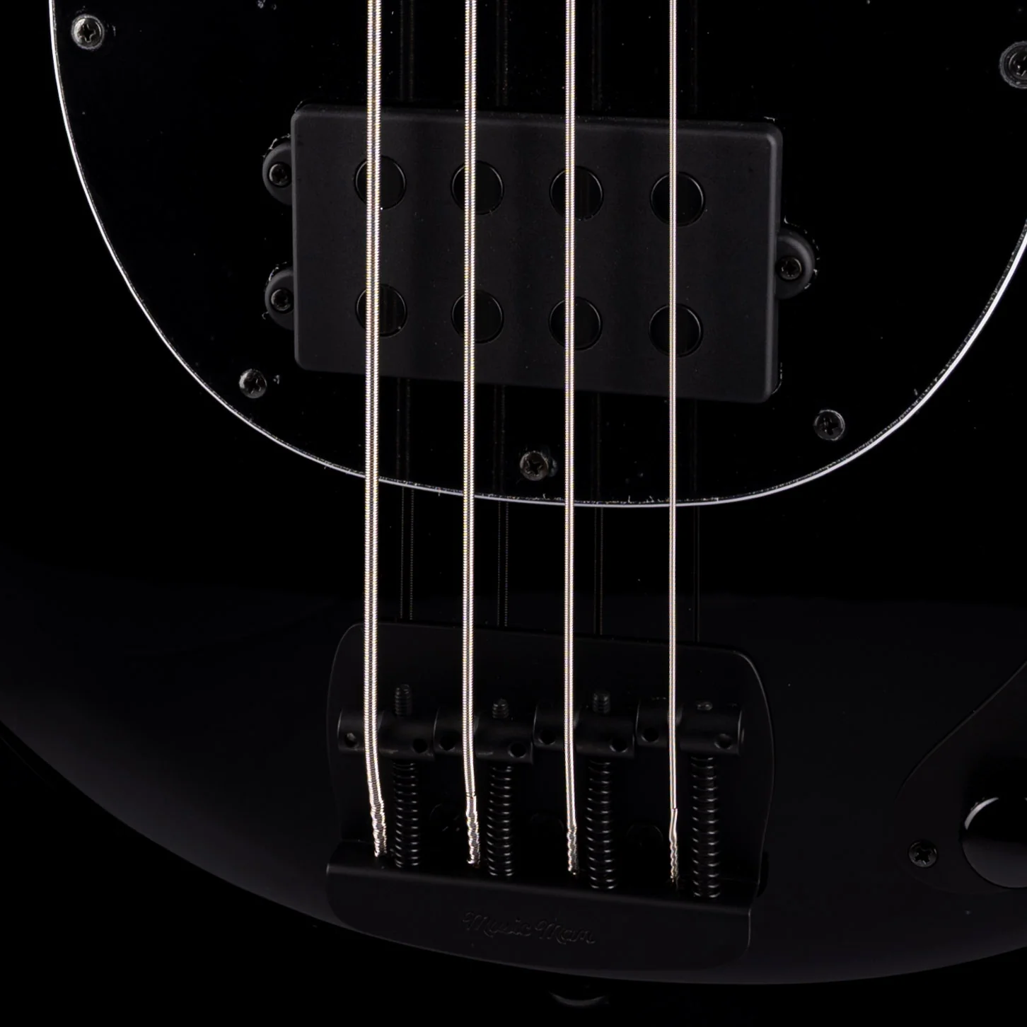 Ernie Ball Music Man DarkRay Bass Obsidian Black With Mono Case - Image 4