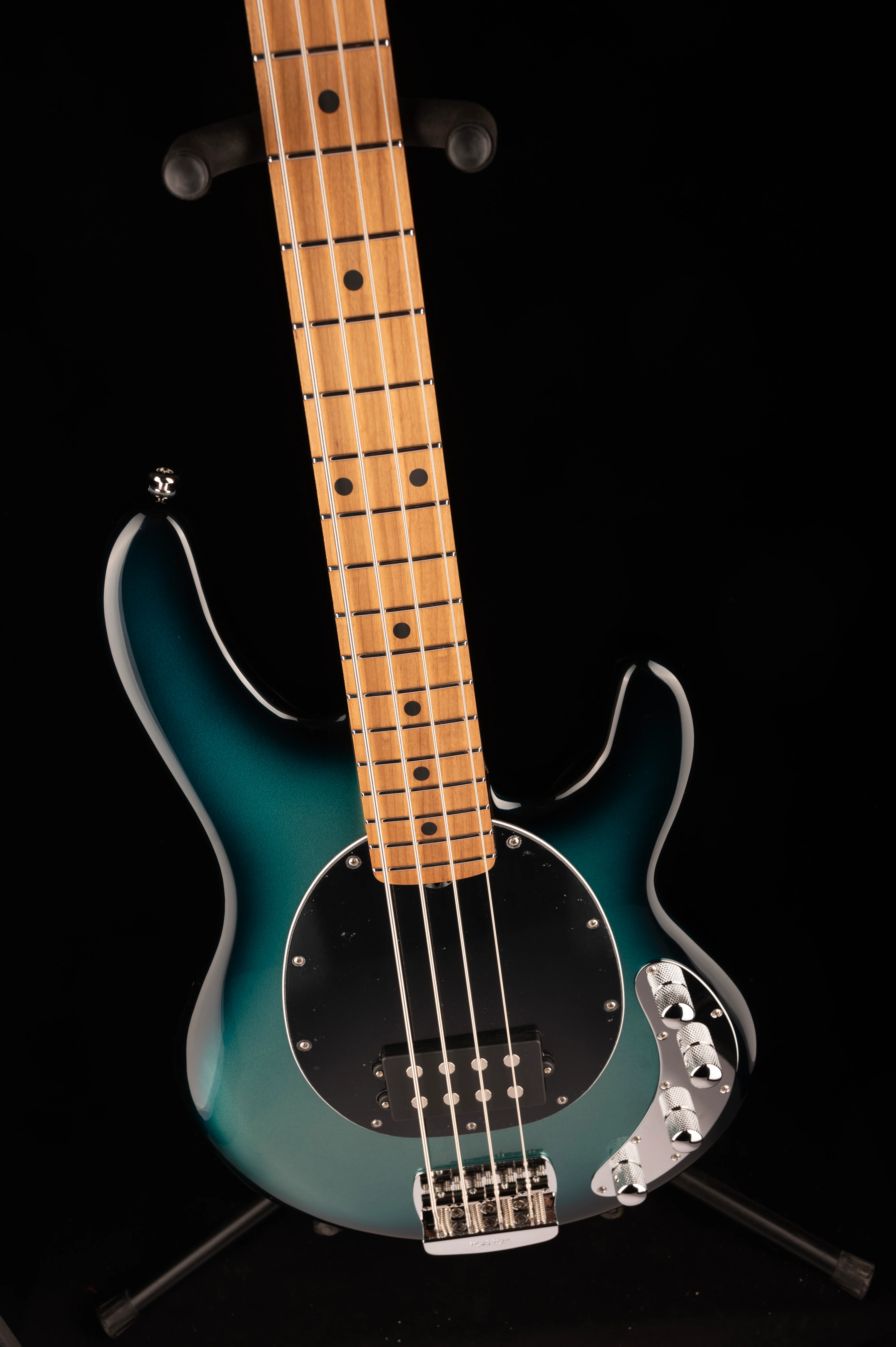 Ernie Ball Music Man StingRay Special Bass Frost Green Pearl with Mono Case - Image 4