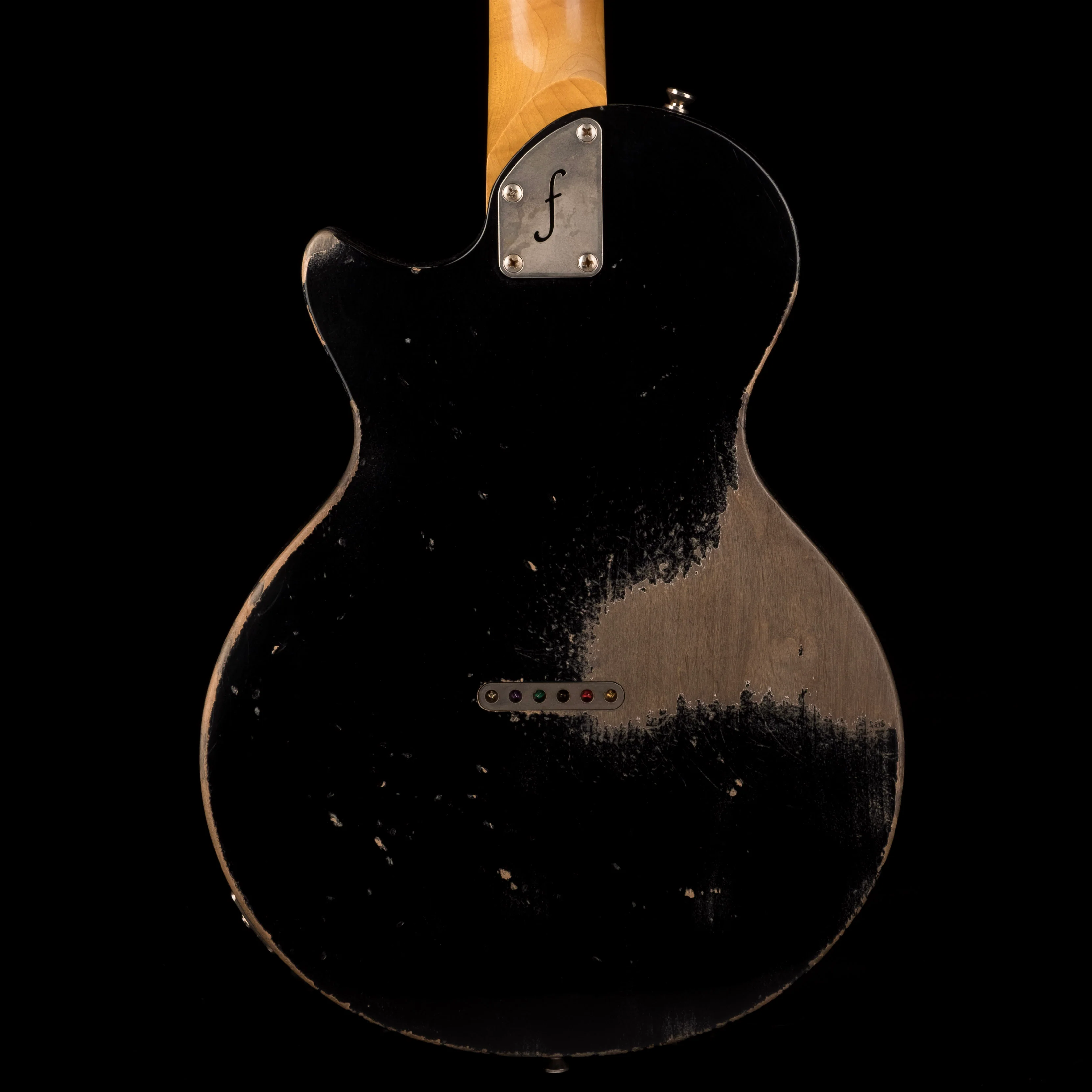 Fano Oltre Series SP6 P90 Medium/Heavy Distress Bull Black with Gig Bag - Image 12
