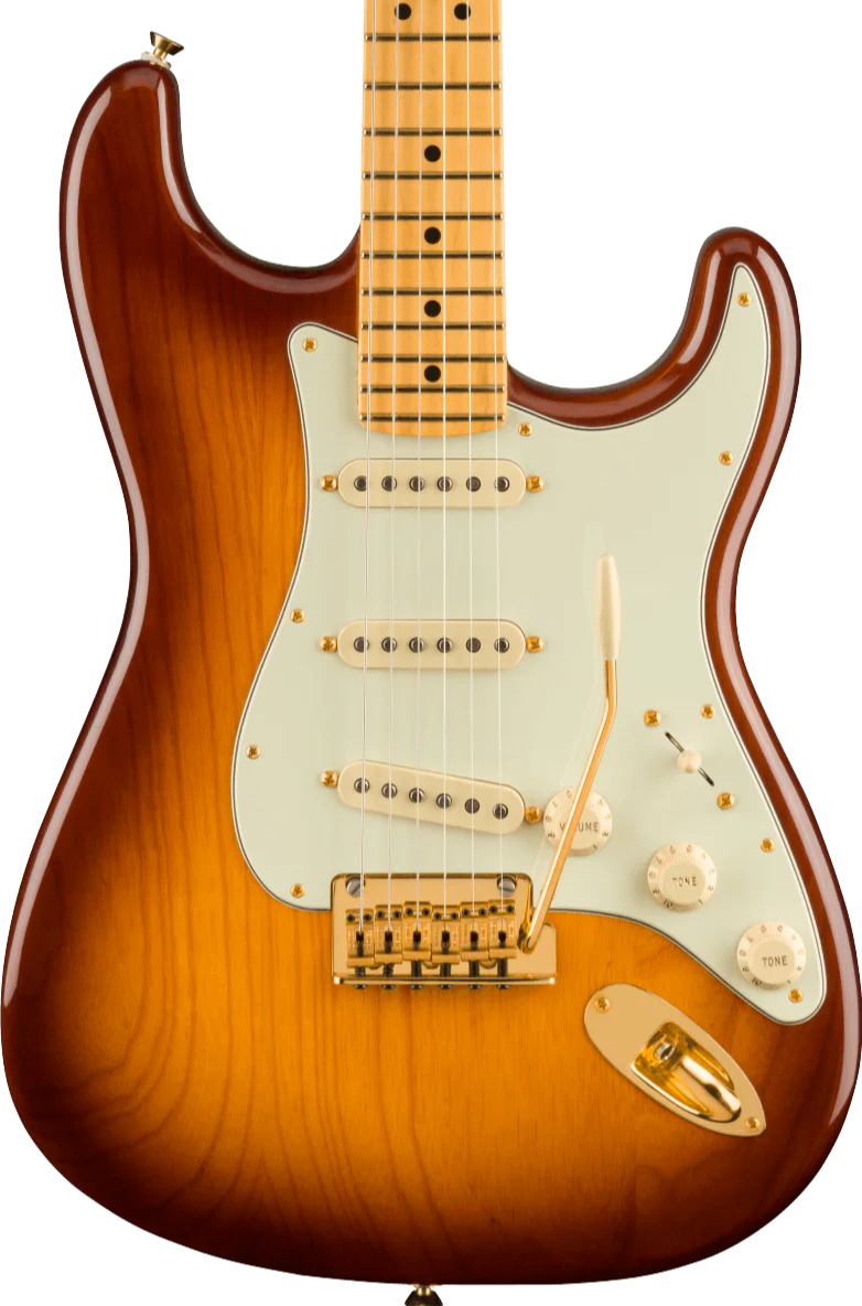 Fender 75th Anniversary Commemorative Stratocaster Maple Fingerboard 2-Color Bourbon Burst Electric Guitar