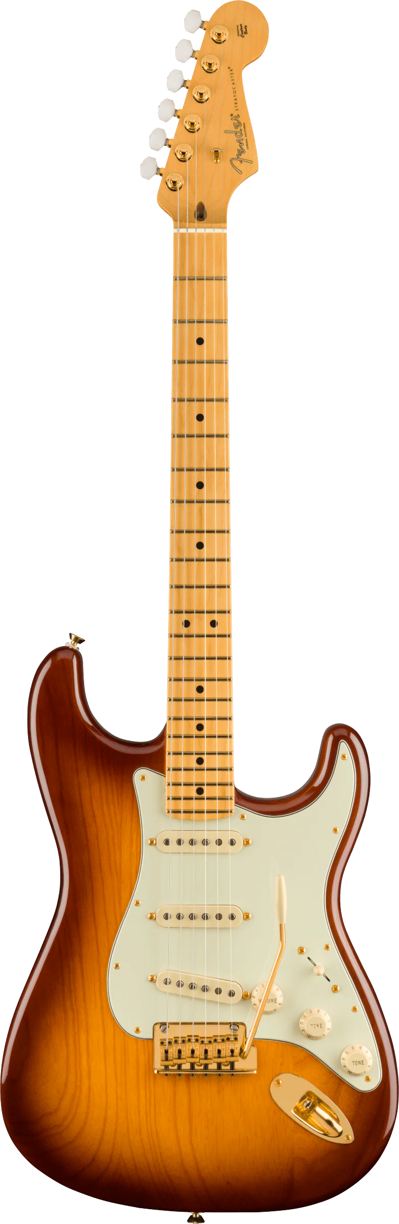 Fender 75th Anniversary Commemorative Stratocaster Maple Fingerboard 2-Color Bourbon Burst Electric Guitar - Image 2