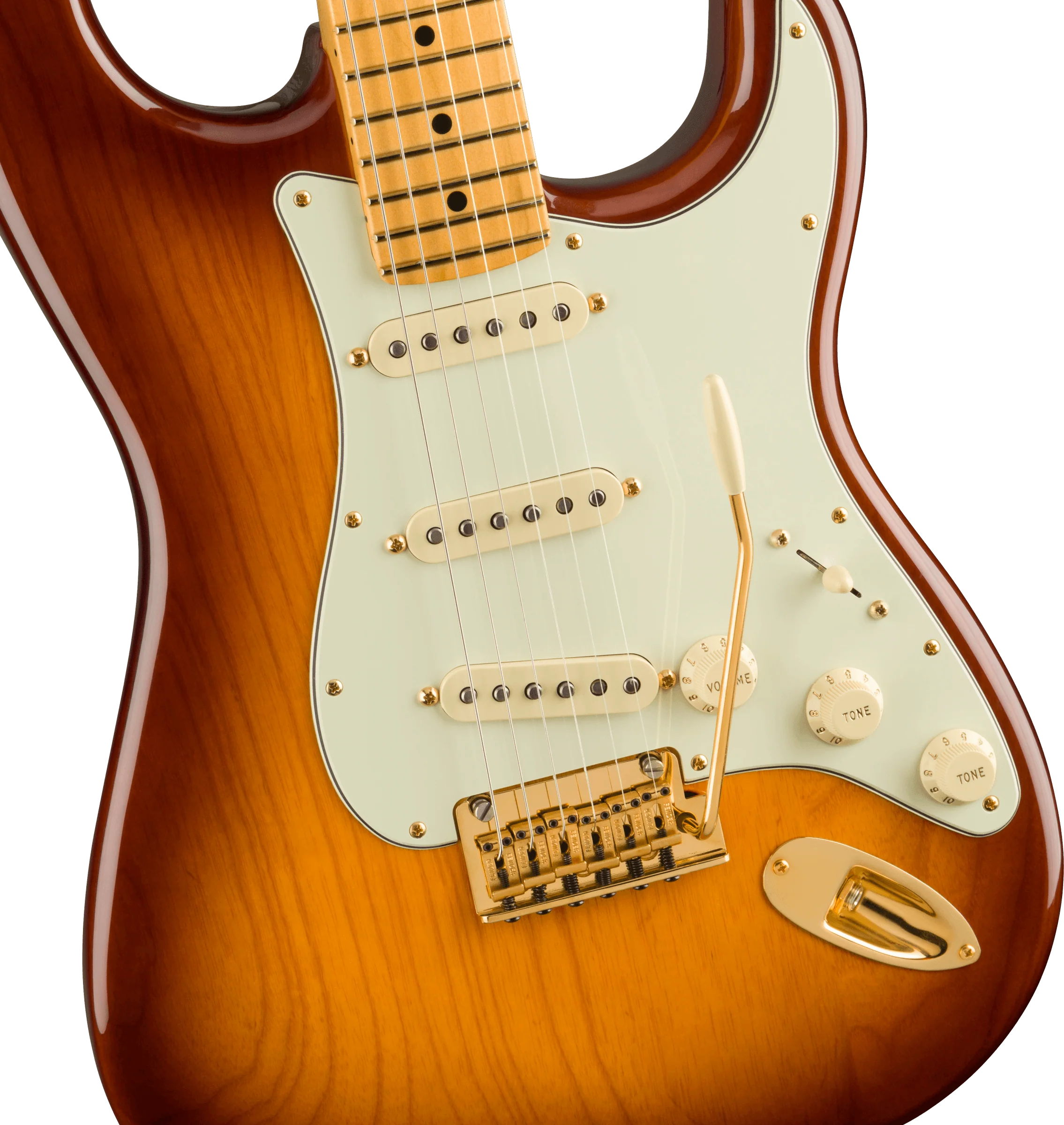 Fender 75th Anniversary Commemorative Stratocaster Maple Fingerboard 2-Color Bourbon Burst Electric Guitar - Image 3
