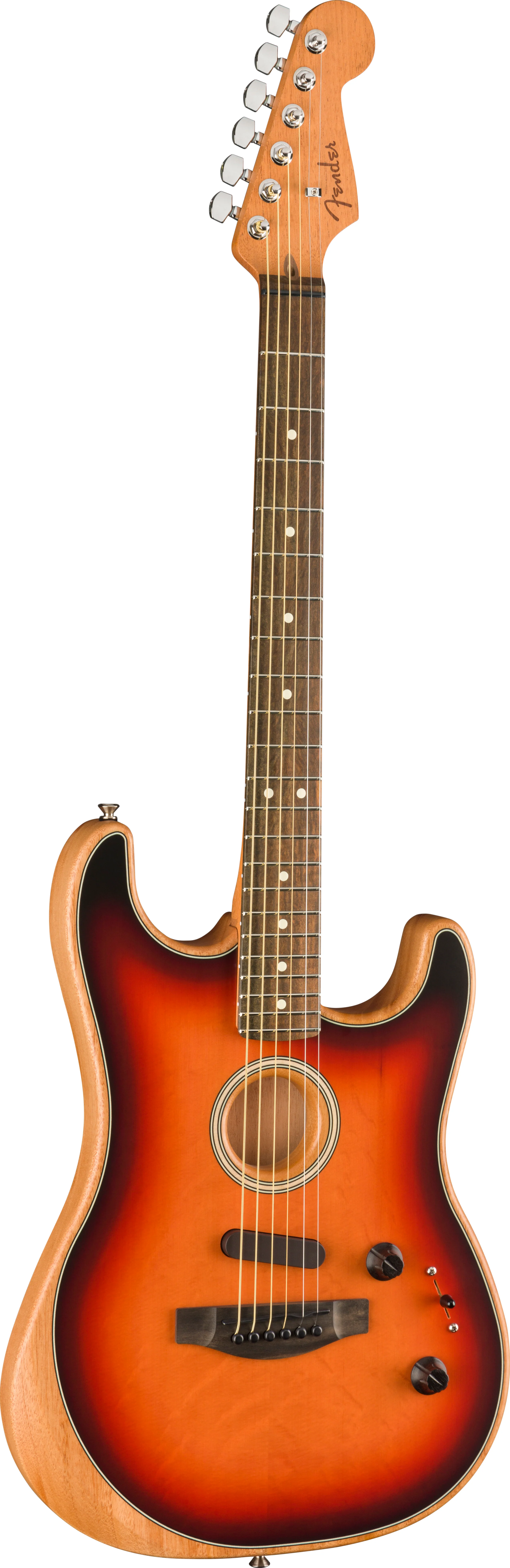 Fender American Acoustasonic Stratocaster Sunburst With Gig Bag - Image 3