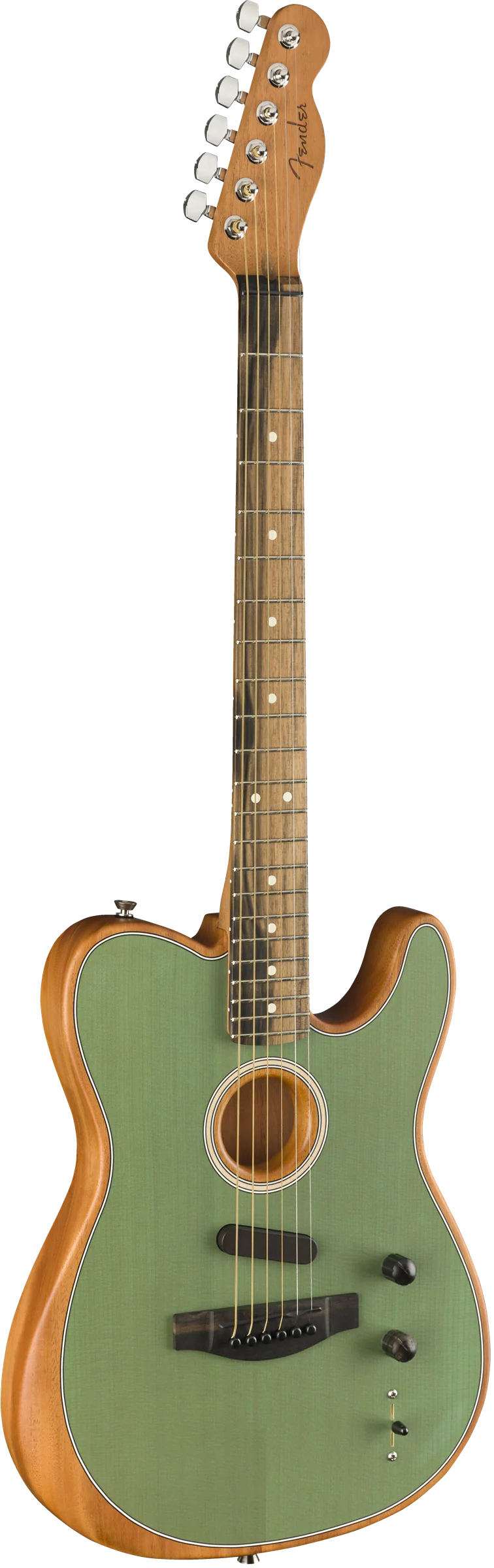 Fender American Acoustasonic Telecaster Surf Green With Gig Bag - Image 3