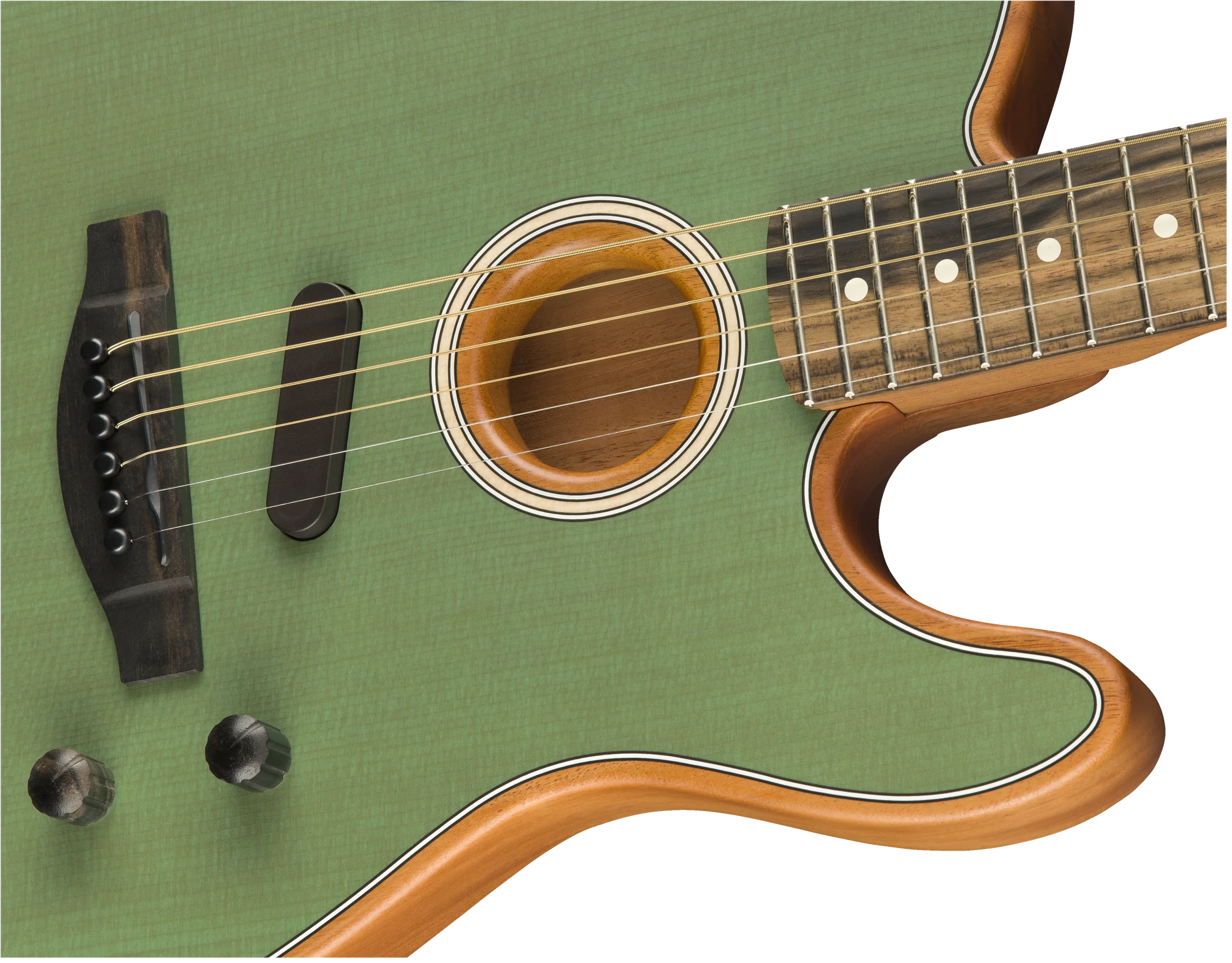 Fender American Acoustasonic Telecaster Surf Green With Gig Bag - Image 4