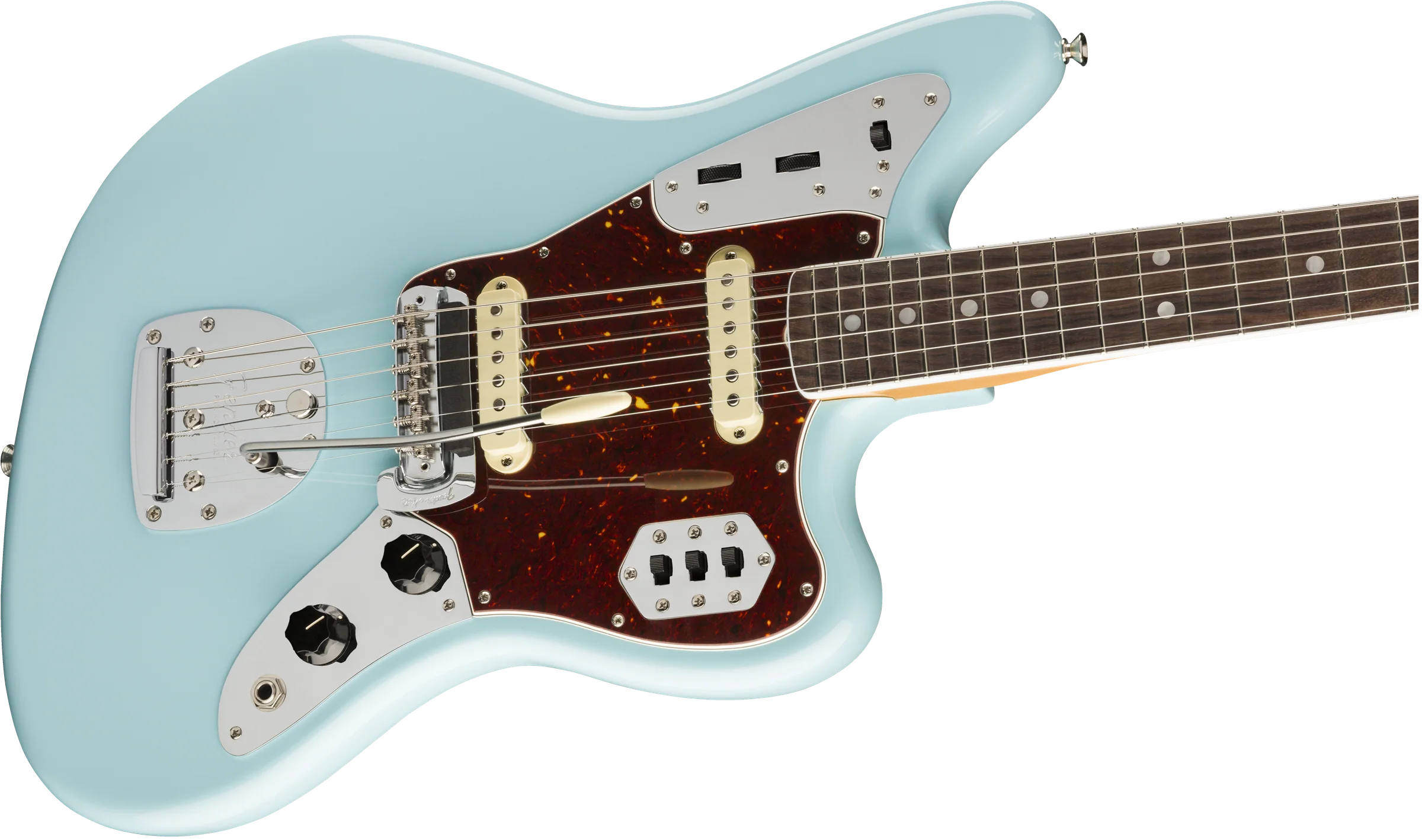 Fender American Original '60s Jaguar Rosewood Fingerboard Daphne Blue Electric Guitar - Image 4