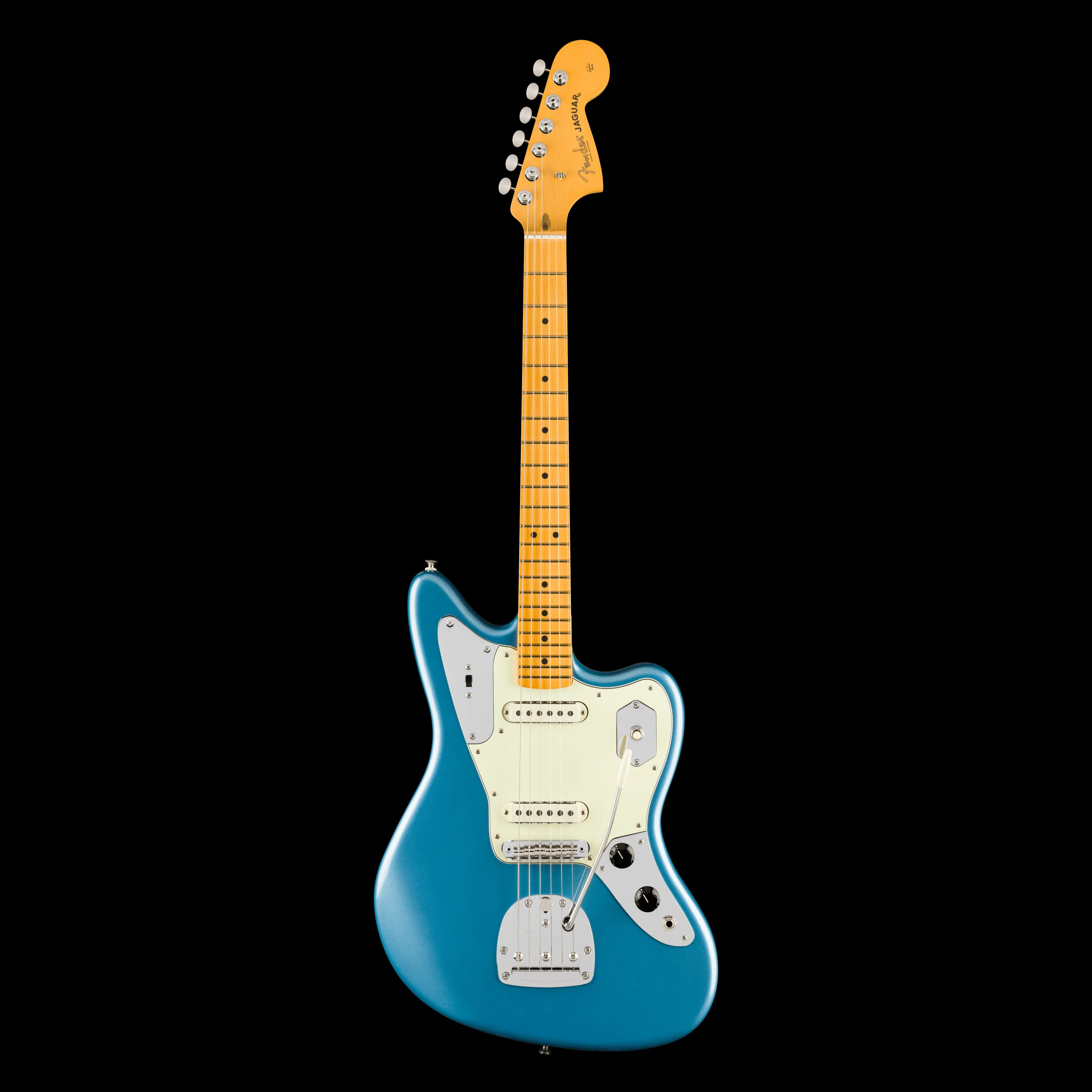 Fender American Professional Classic Jaguar Maple Fingerboard Faded Lake Placid Blue With Gig Bag - Image 2