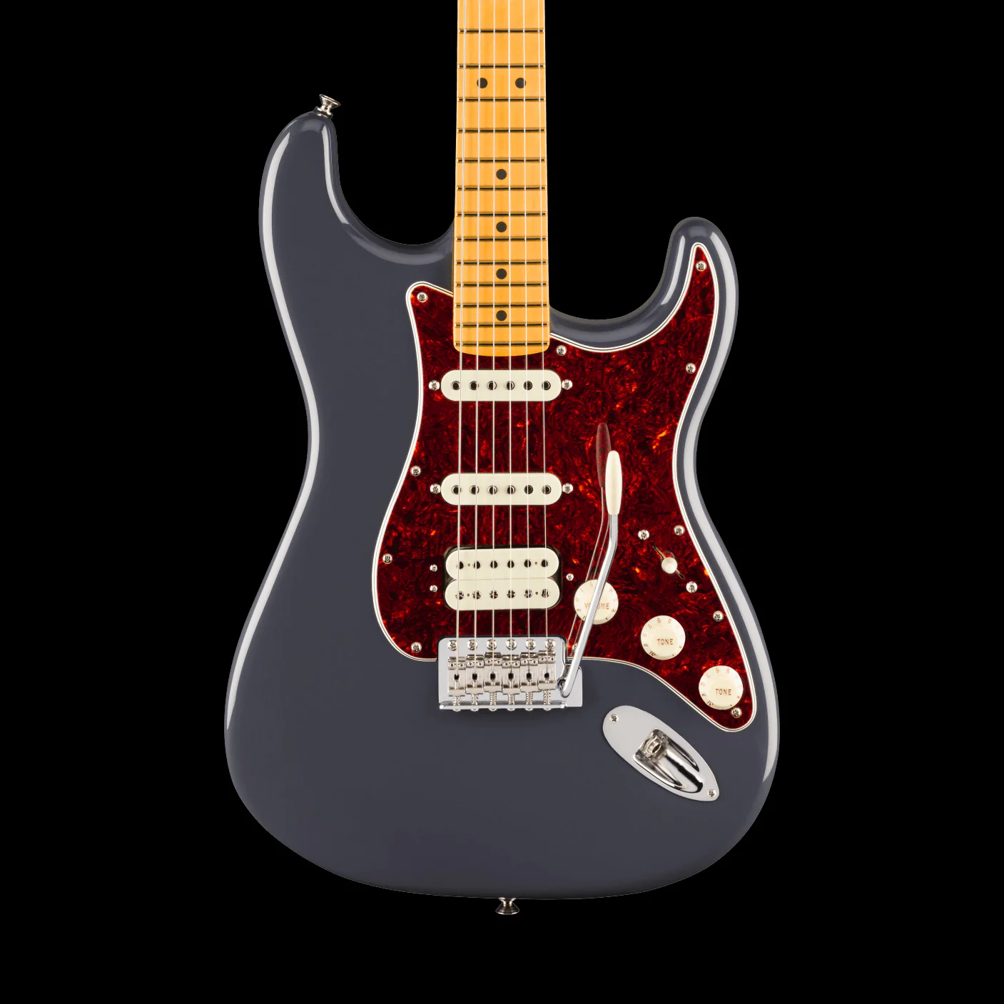 Fender American Professional Classic Stratocaster HSS Maple Fingerboard Faded Black With Gig Bag