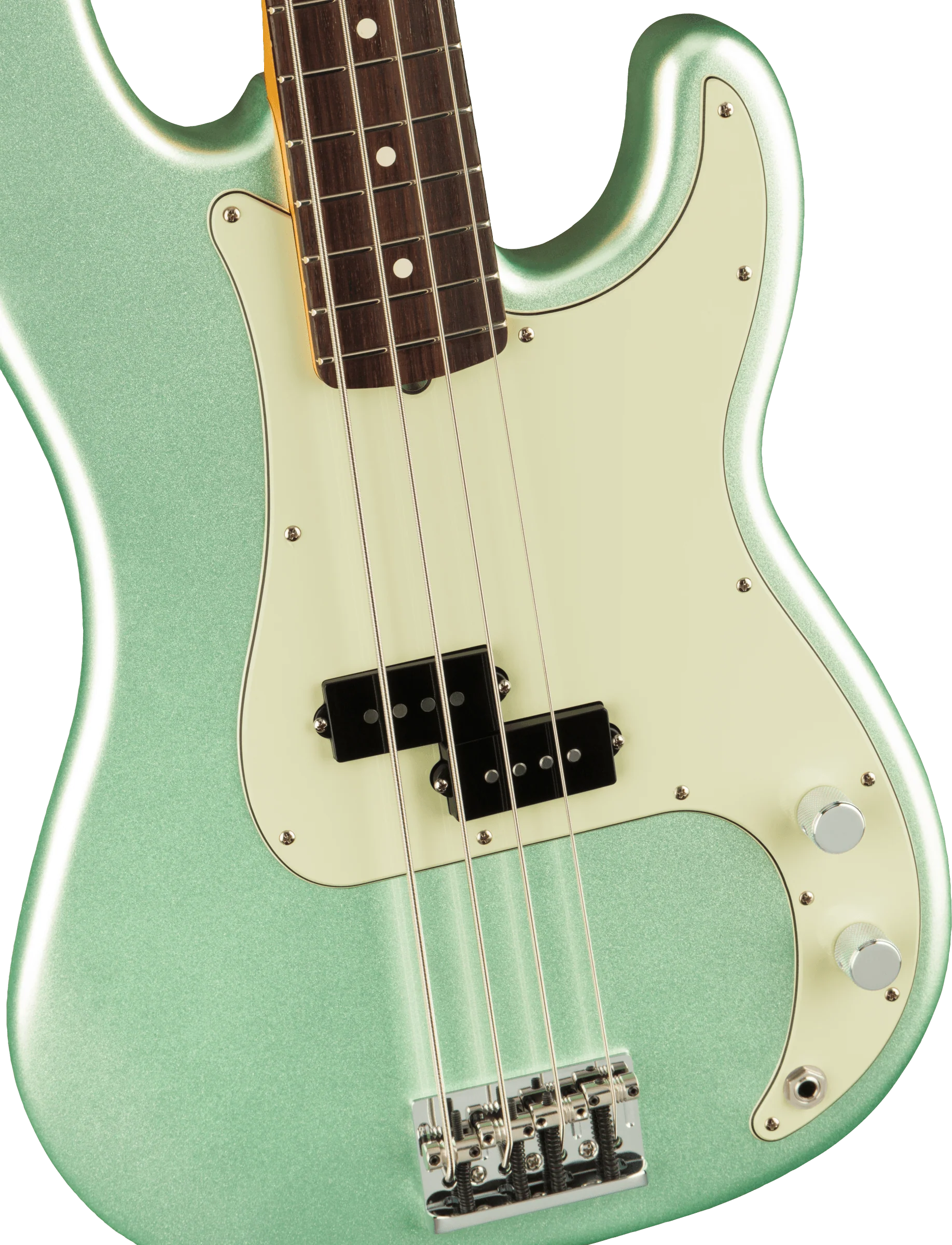 Fender American Professional II Precision Bass Rosewood Fingerboard Mystic Surf Green With Case - Image 3