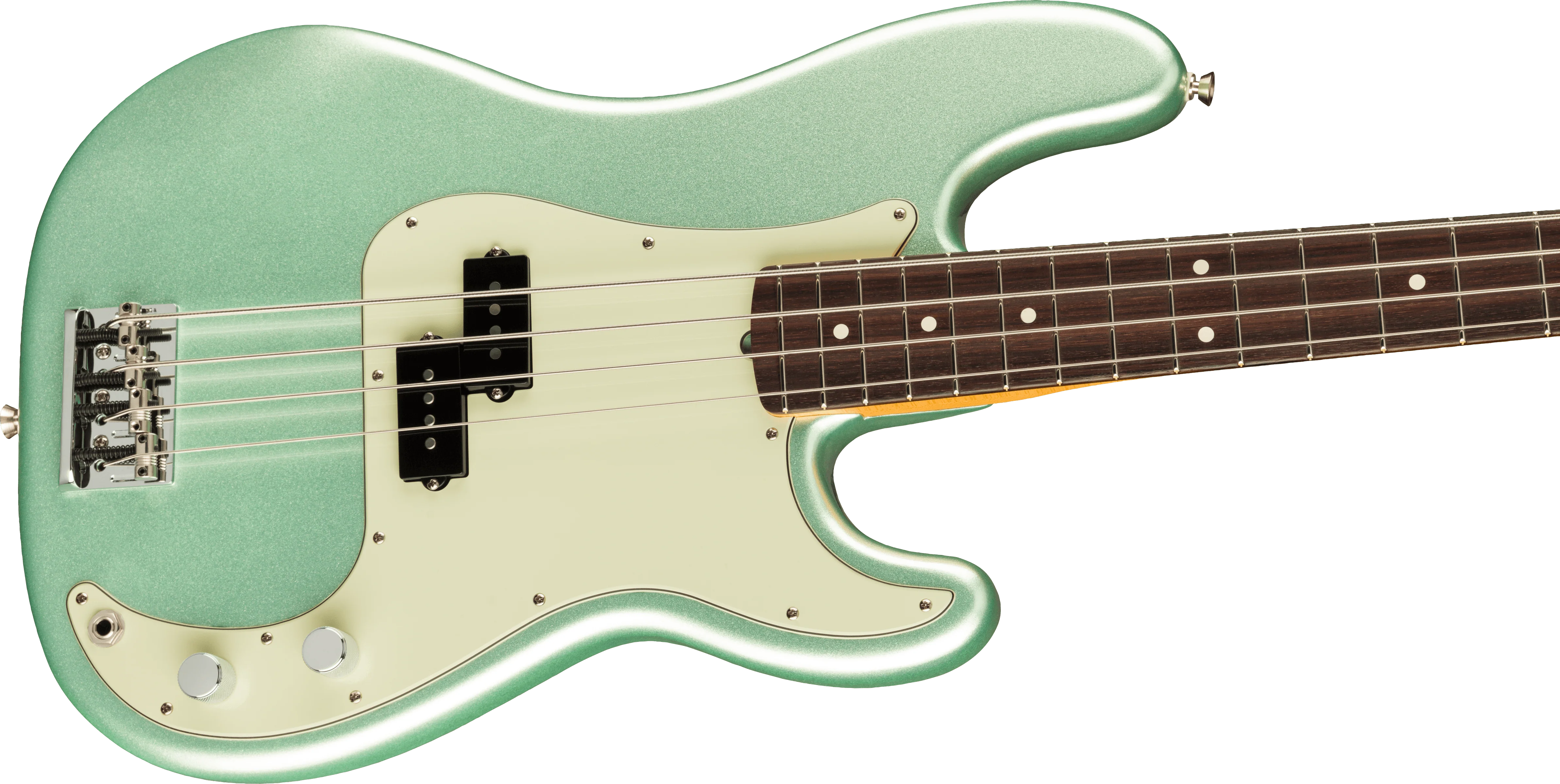Fender American Professional II Precision Bass Rosewood Fingerboard Mystic Surf Green With Case - Image 4