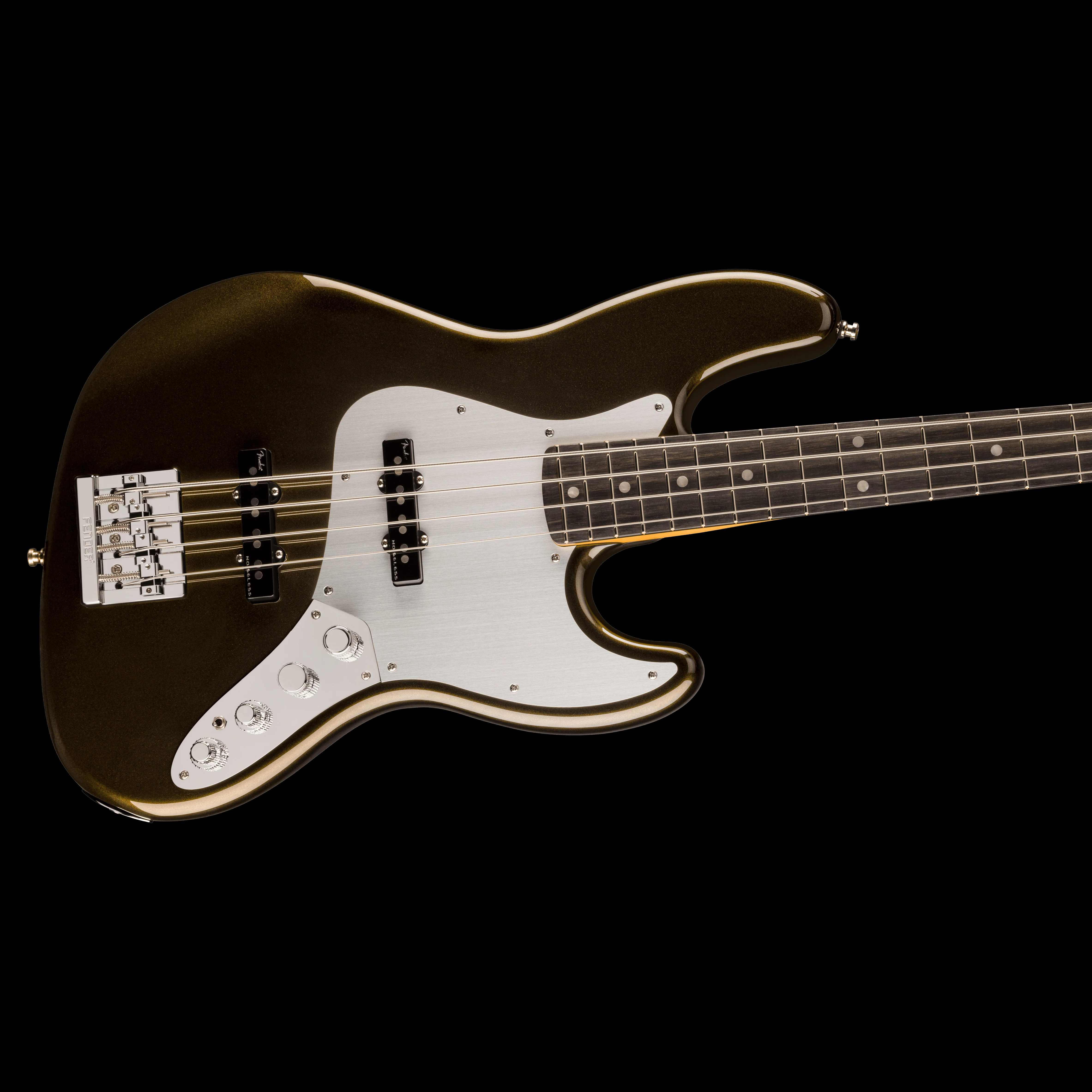 Fender American Ultra II Jazz Bass Ebony Fingerboard Texas Tea With Case - Image 4
