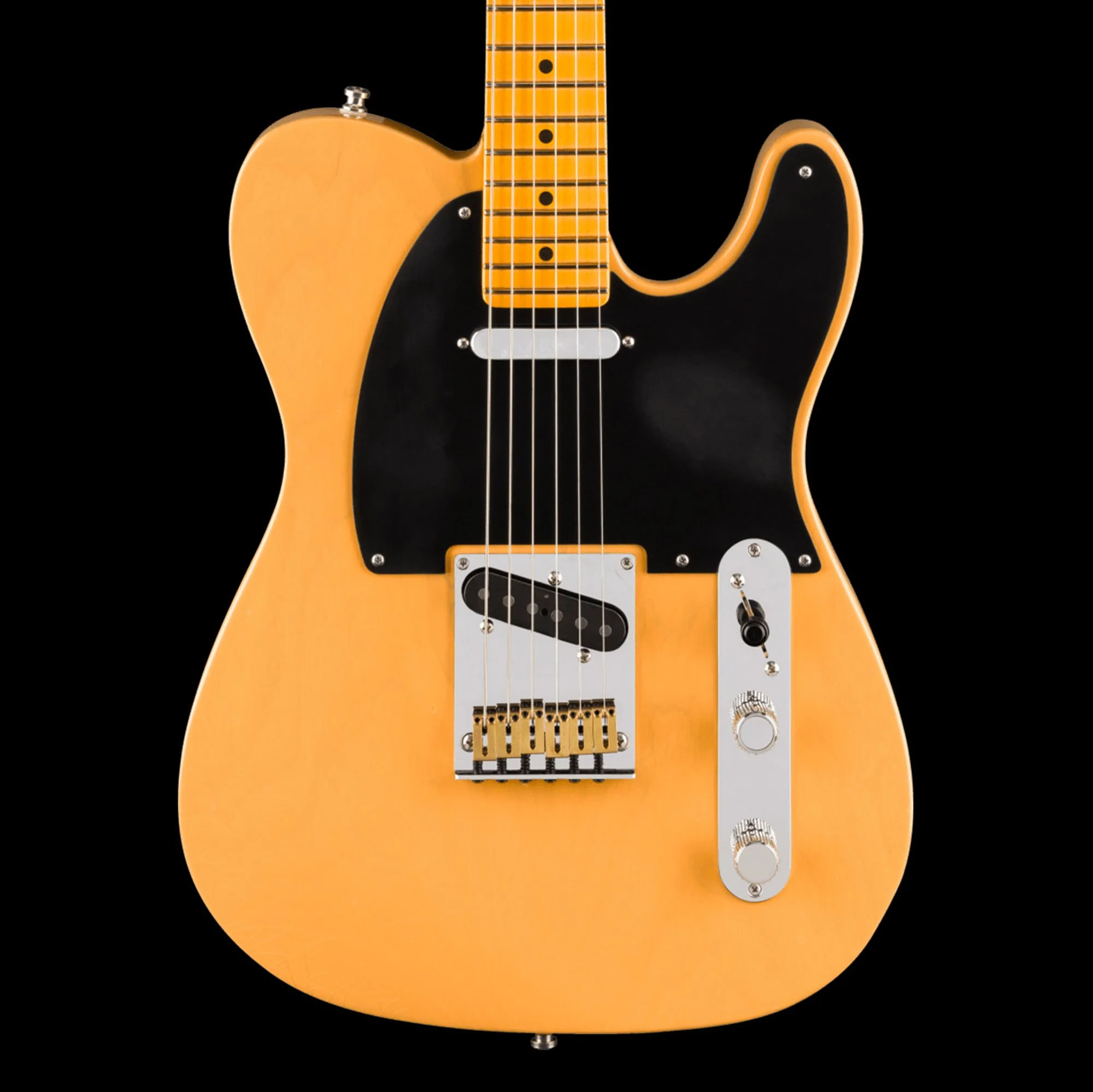 Fender American Ultra Luxe Vintage '50s Telecaster Butterscotch Blonde Electric Guitar With Case