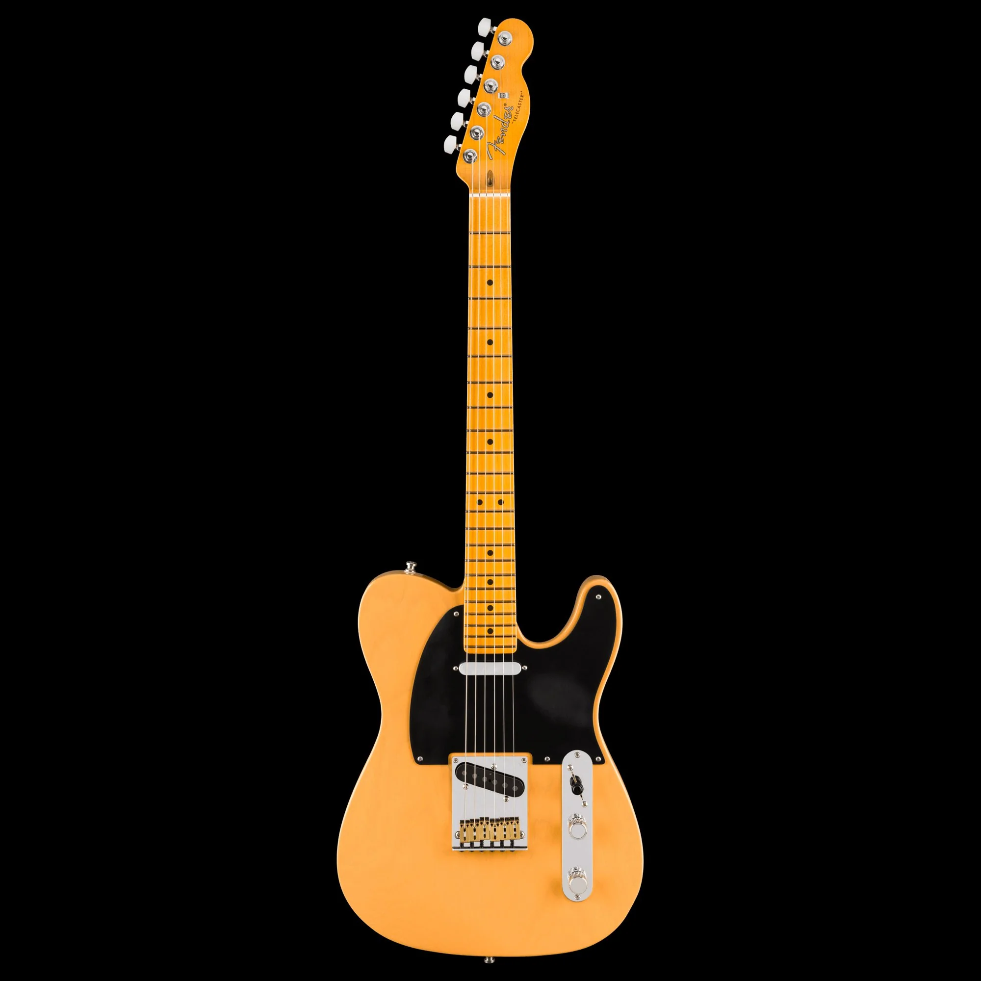 Fender American Ultra Luxe Vintage '50s Telecaster Butterscotch Blonde Electric Guitar With Case - Image 2