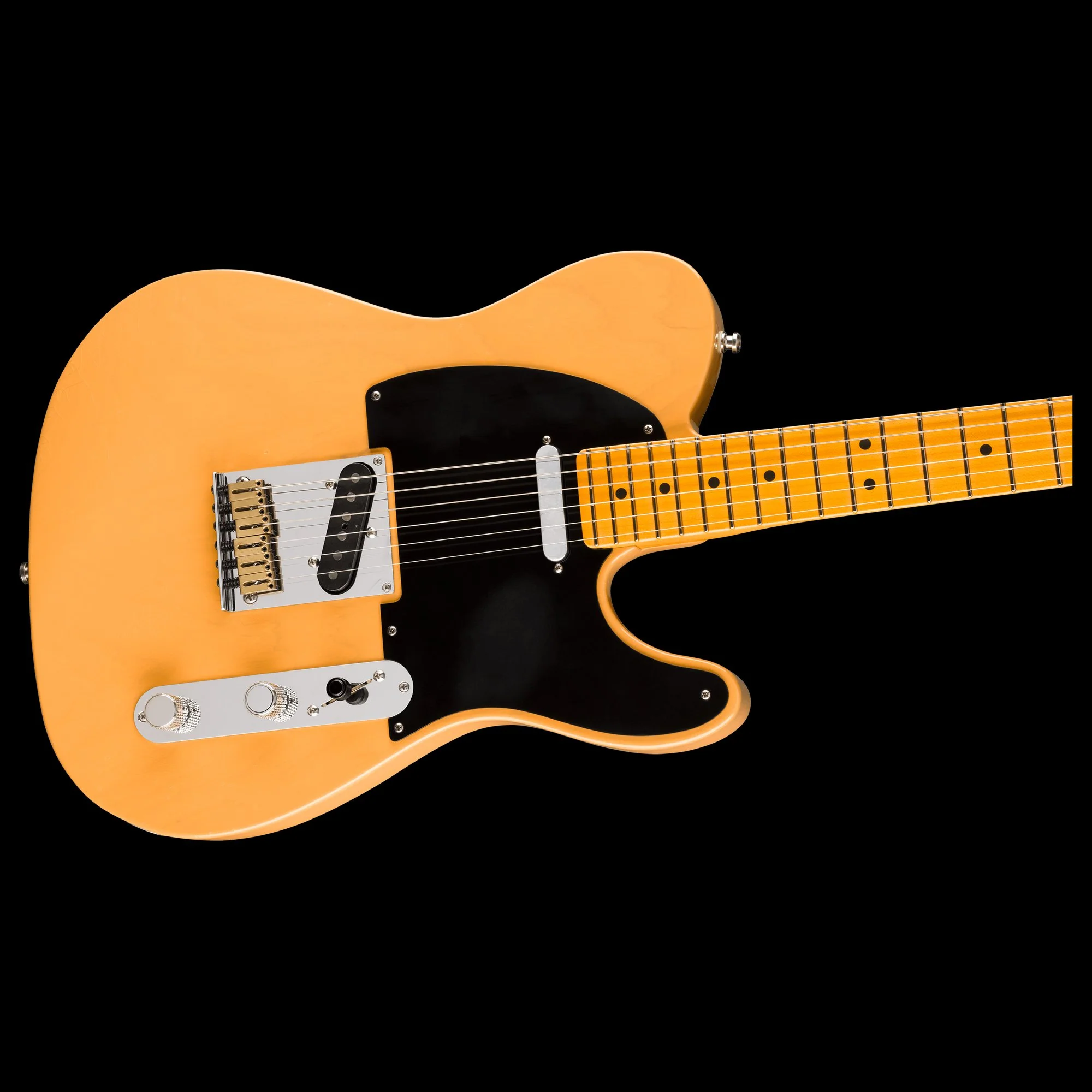 Fender American Ultra Luxe Vintage '50s Telecaster Butterscotch Blonde Electric Guitar With Case - Image 5