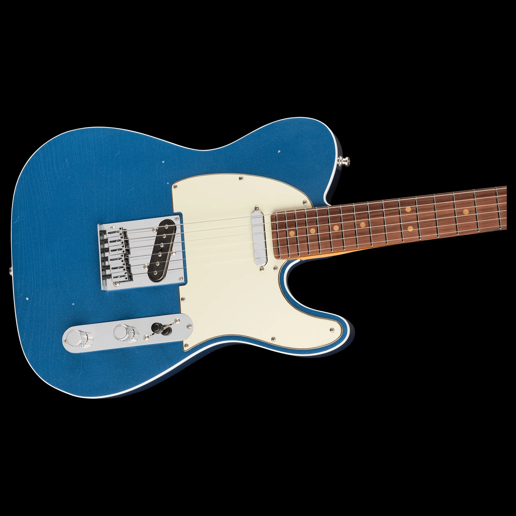 Fender American Ultra Luxe Vintage '60s Telecaster Custom Lake Placid Blue Electric Guitar With Case - Image 5